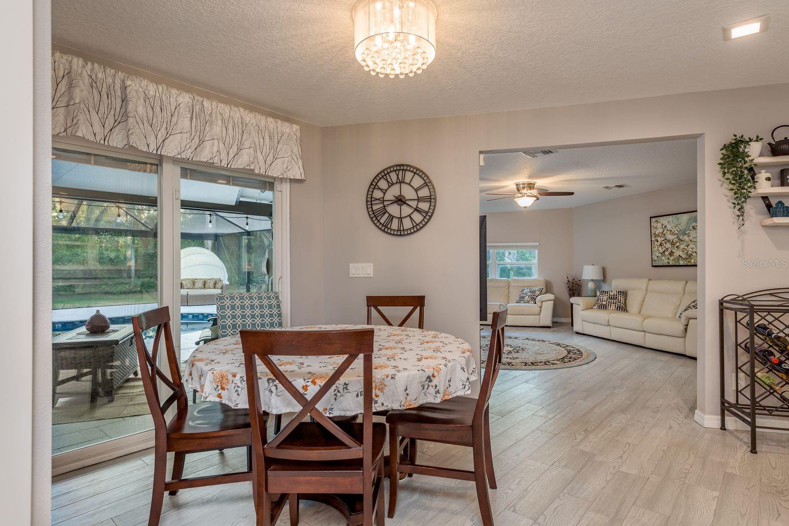 Wine cooler with access to pool patio, perfect so wet feet don't get tracked through the house