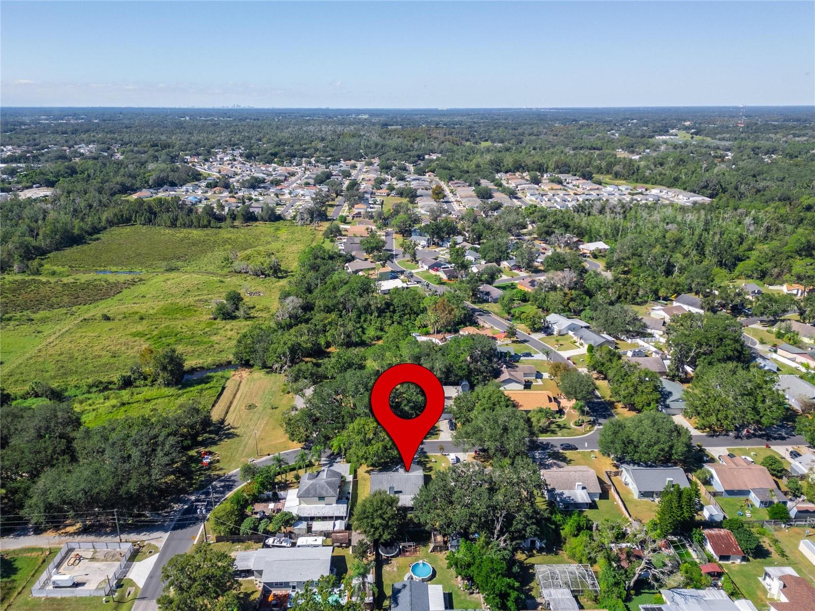 Aerial at 204 Sugar Creek Dr, Plant City