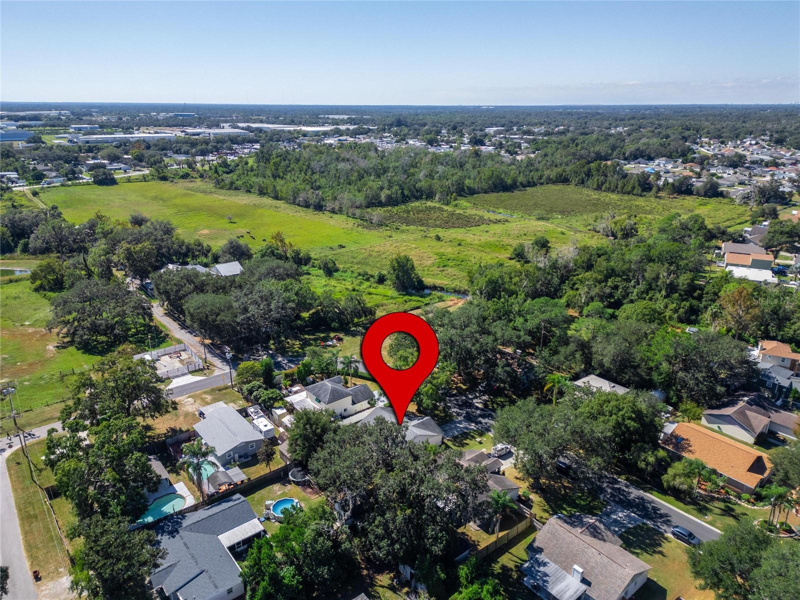 Aerial at 204 Sugar Creek Dr, Plant City