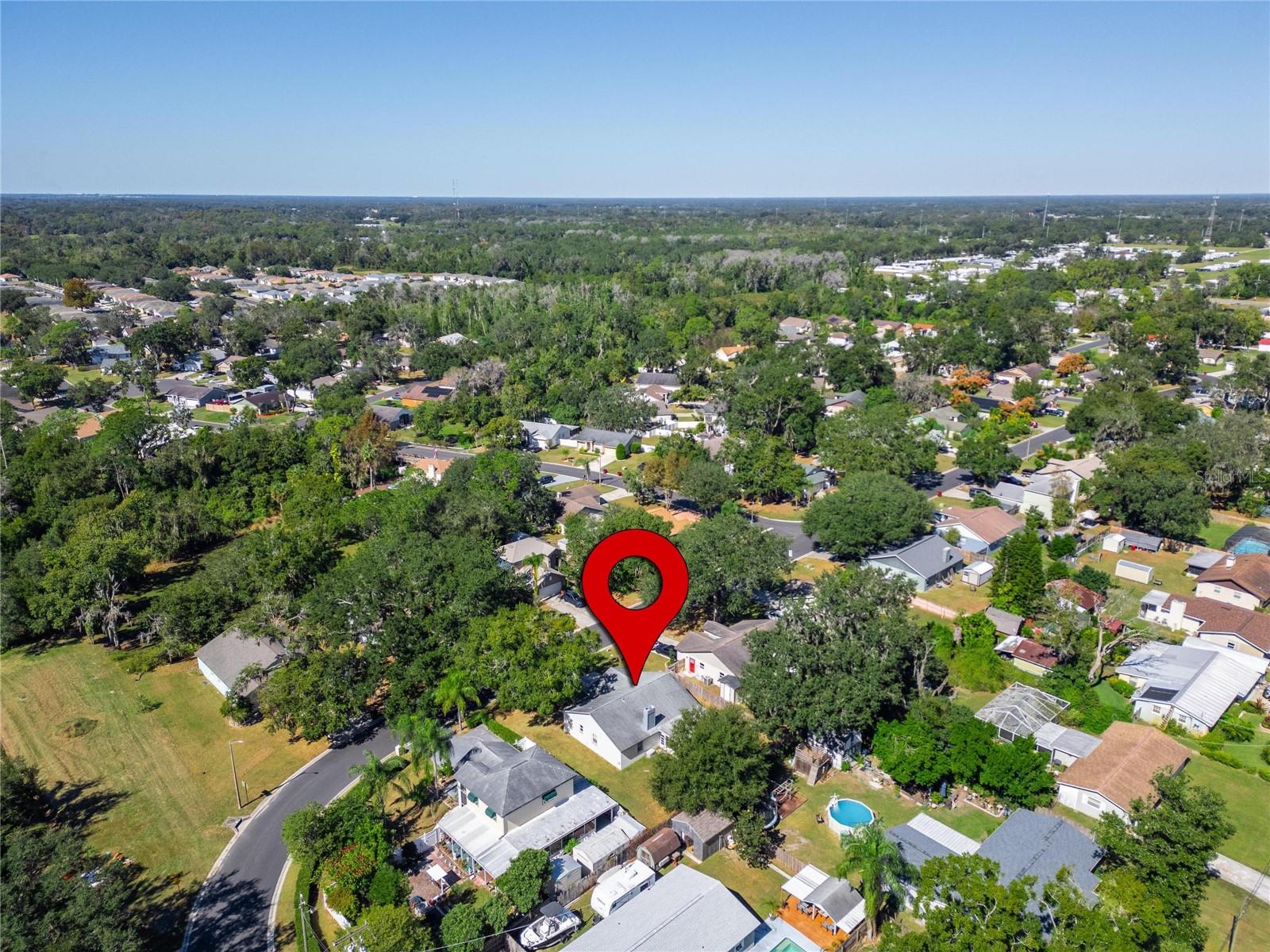 Aerial at 204 Sugar Creek Dr, Plant City