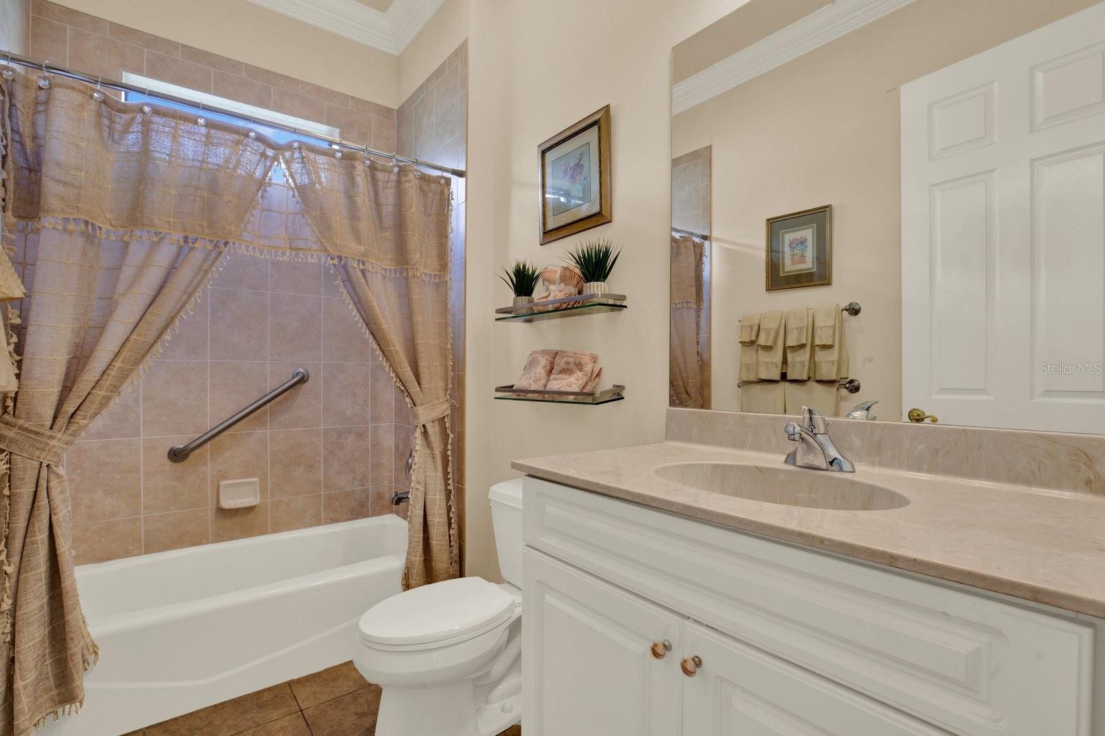 Well appointed second bathroom