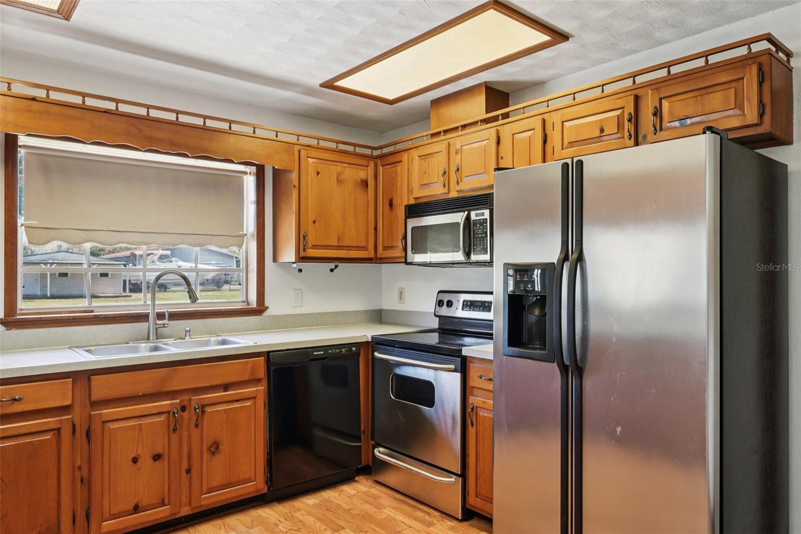 Kitchen looking into back yard