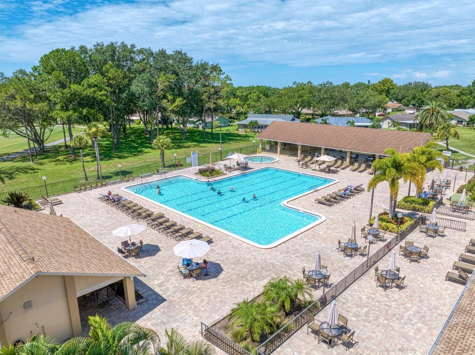 Large clubhouse pool is both heated & cooled for year-round use~