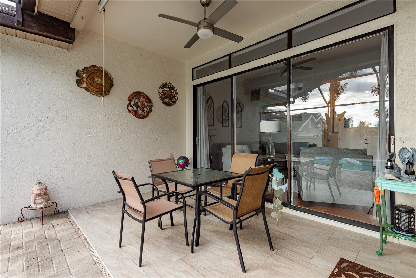 Updated Tiled patio floor