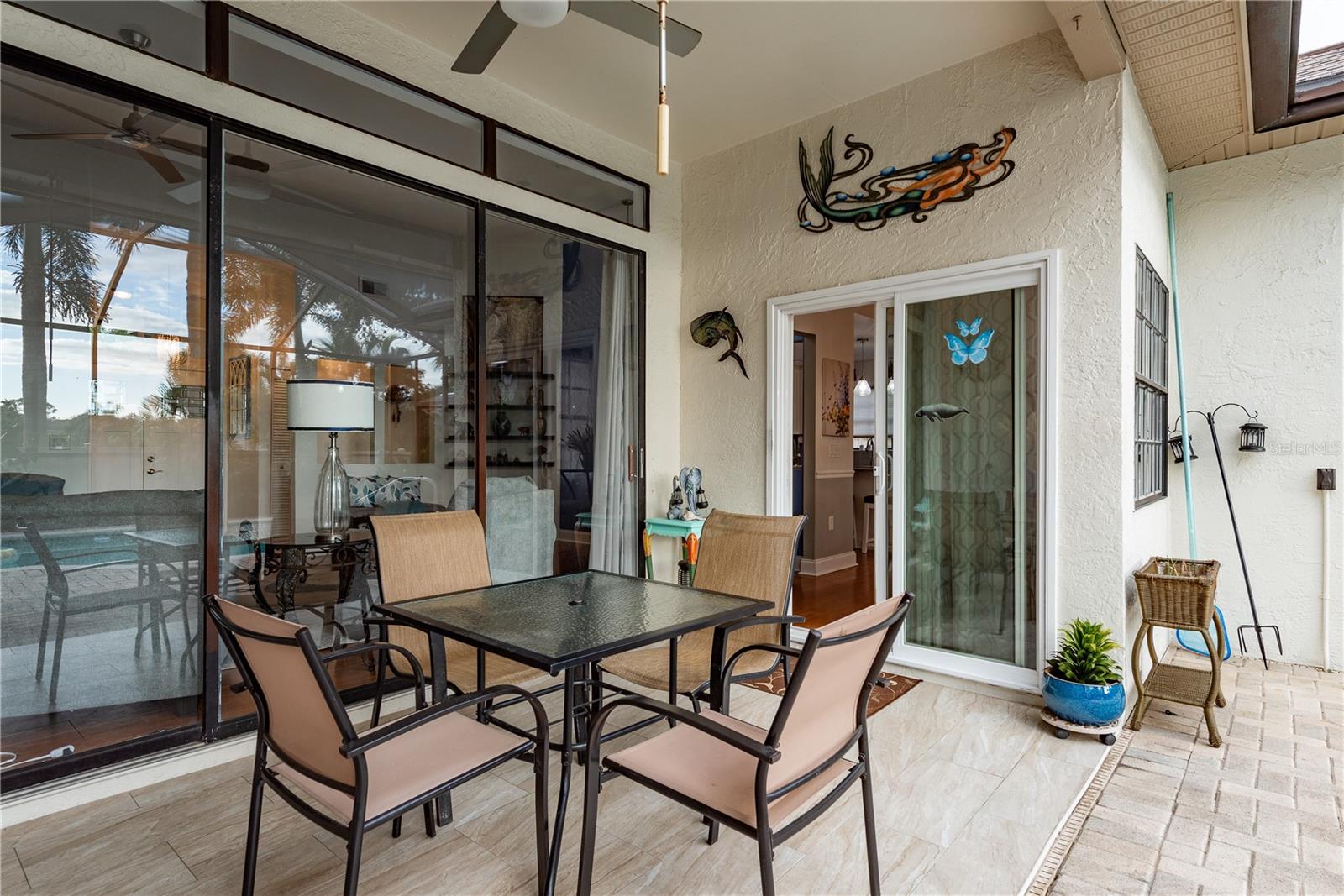 Updated Tiled patio floor