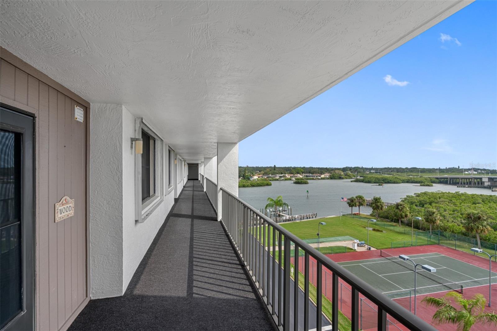 ... PH Floor Front Walkway Enjoys Water Views of Both the Intracoastal and Gulf.. Not a Bad Spot to Watch the Pickle Ball Matches Either..