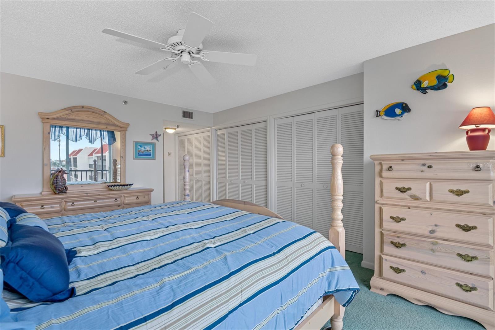 .. A 16 Foot Long Bank of Closet Space in Master Bedroom..