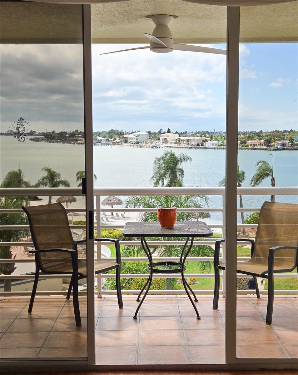 Direct View of Pool and Pass-A-Grille Channel