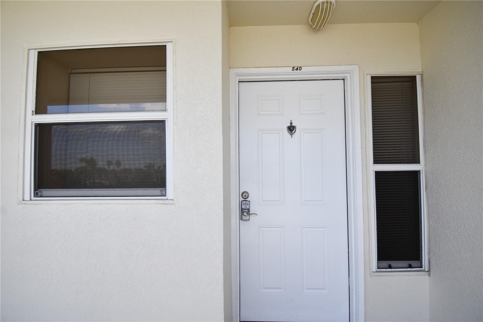 Front entry door to the unit