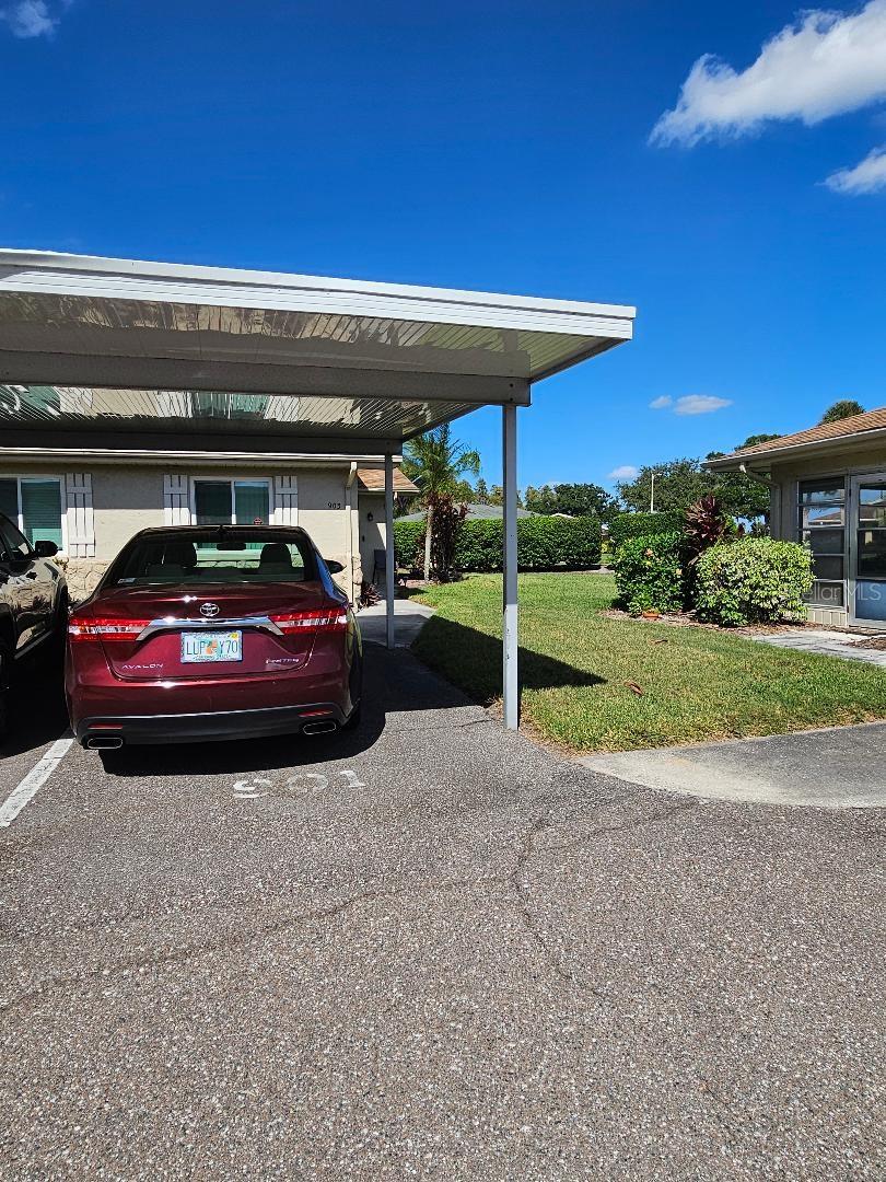 Covered parking by front door