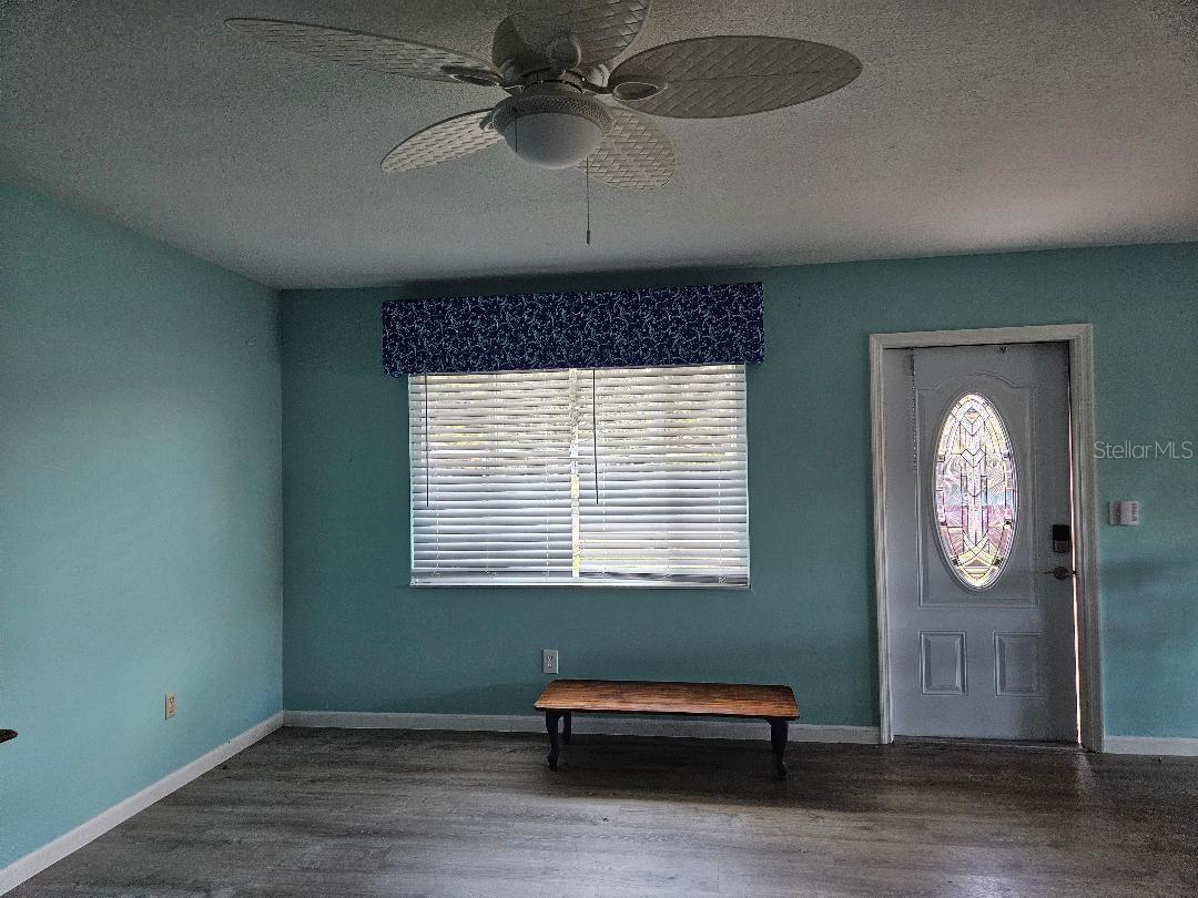 Front entrance into living room