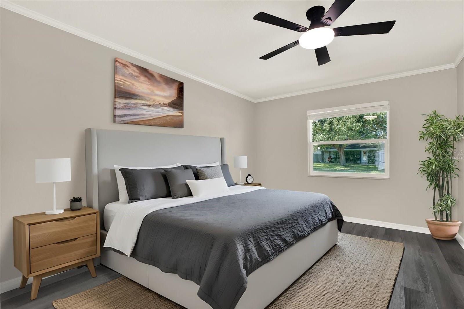 Virtually staged. Primary Bedroom