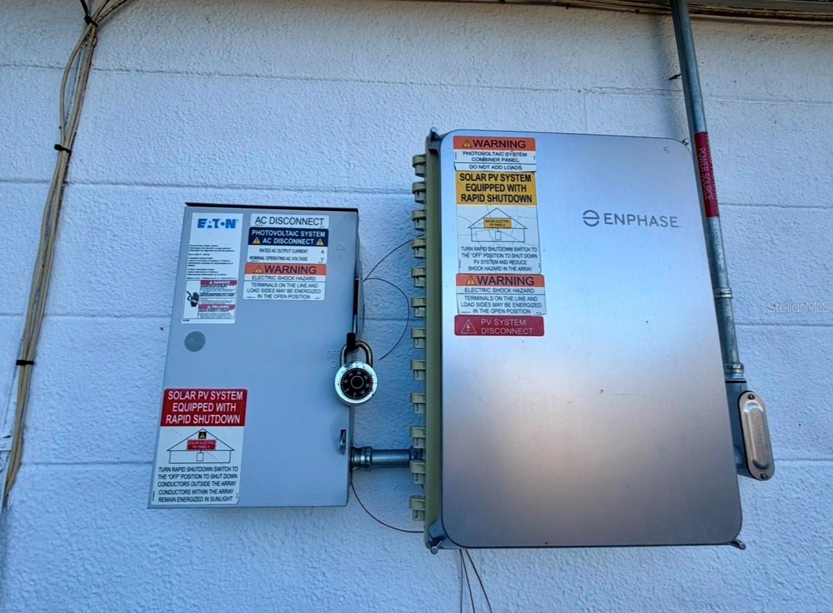 Property has solar panels. Previous owner paid around $30 monthly for an electric bill