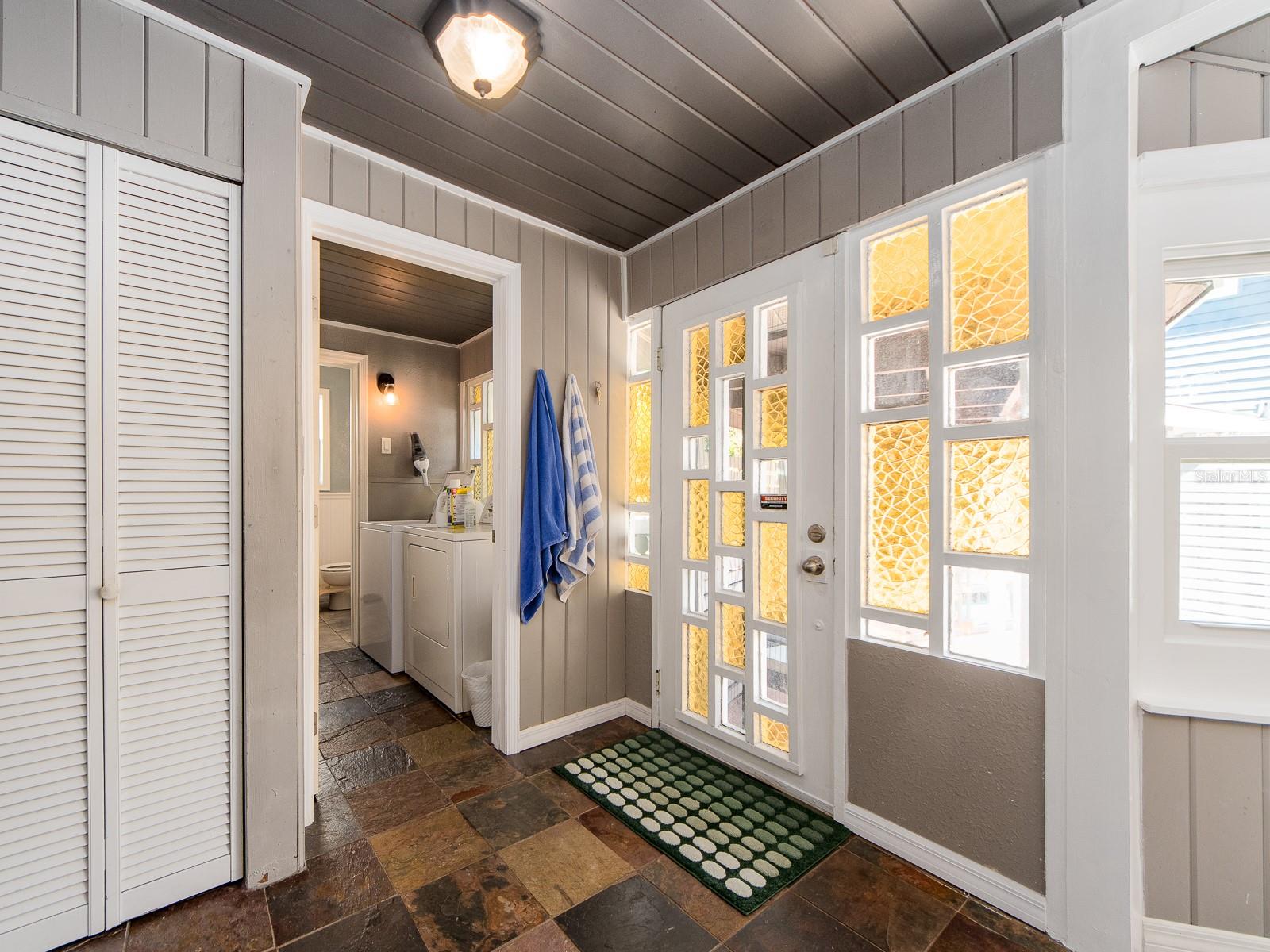 Back door to courtyard