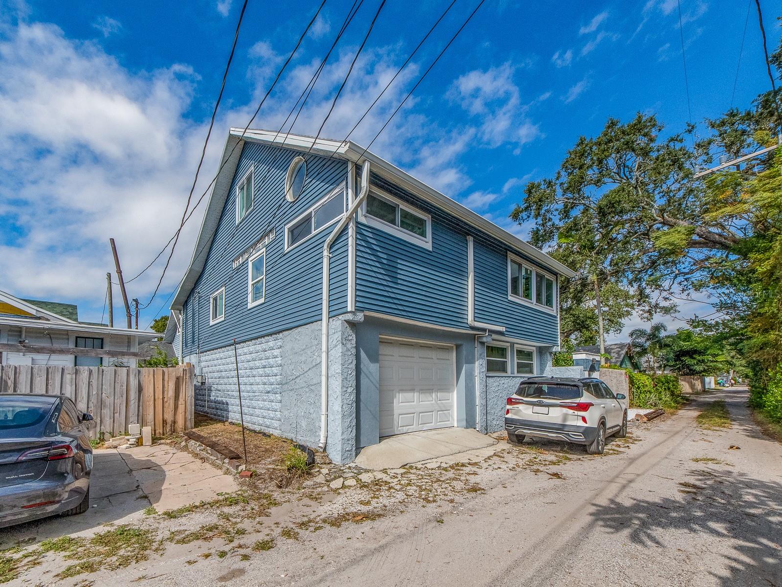 Rear house alley access - garage