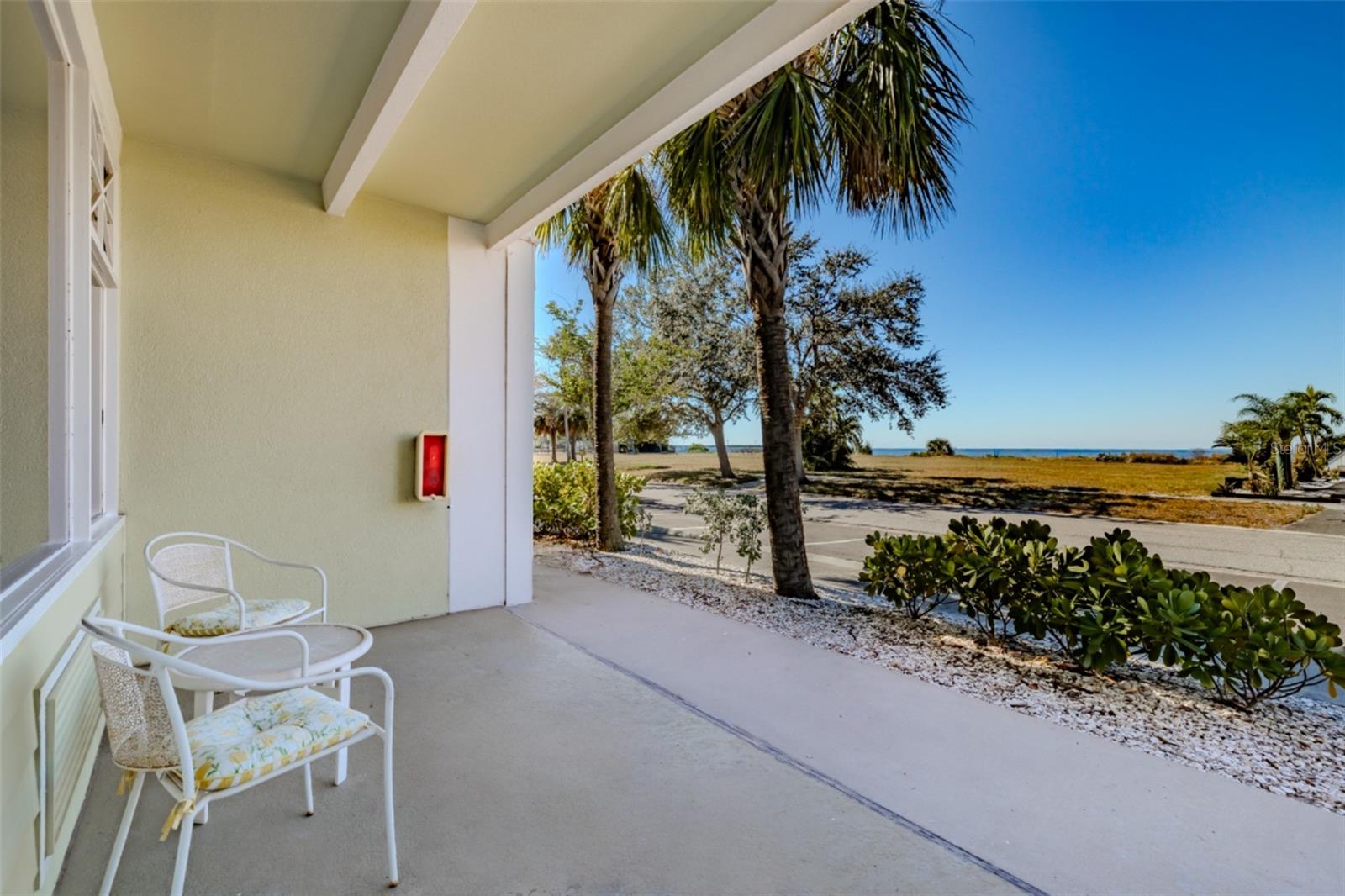Front Patio with Water View