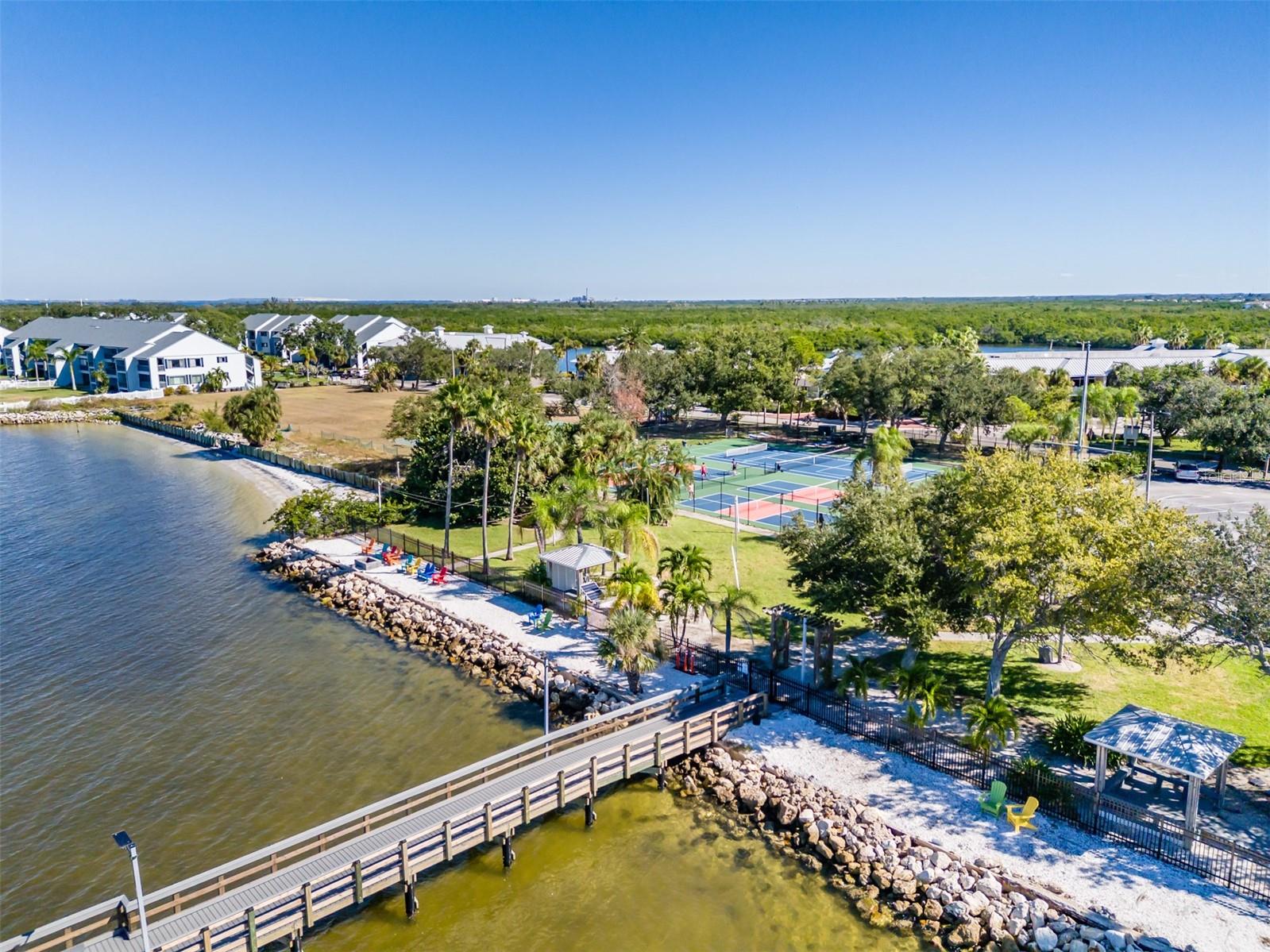 Aerial view of Private Pier and other Amenities
