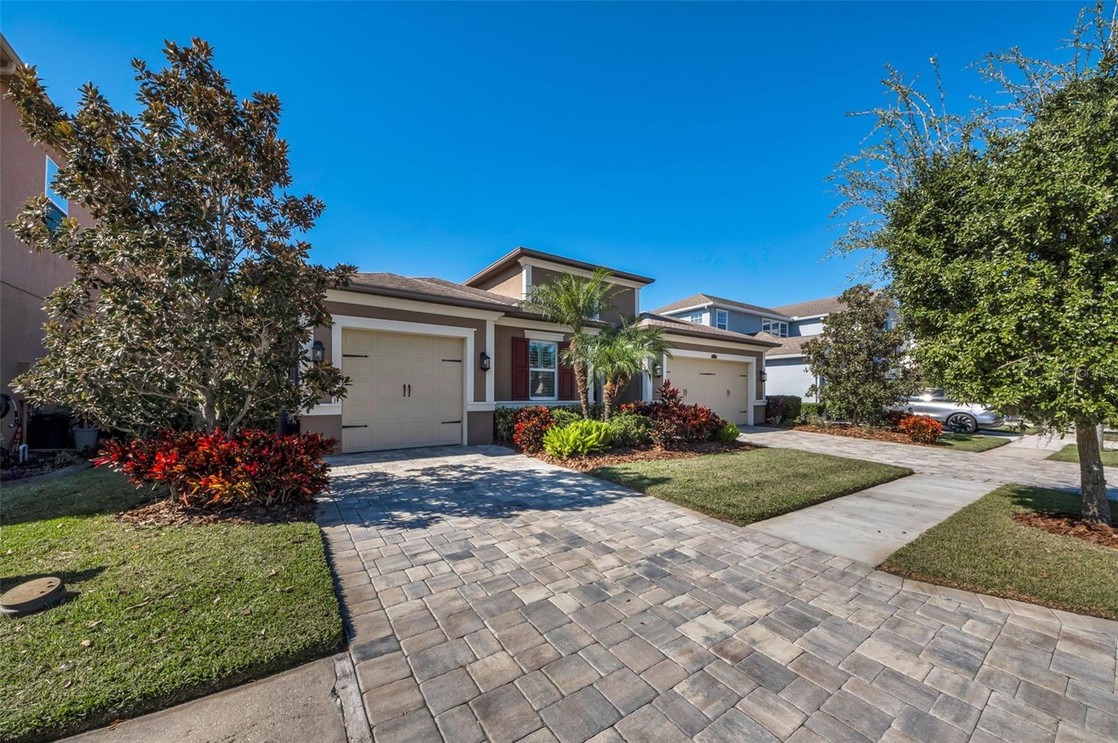 Front Exterior - Split 3 Car Garage