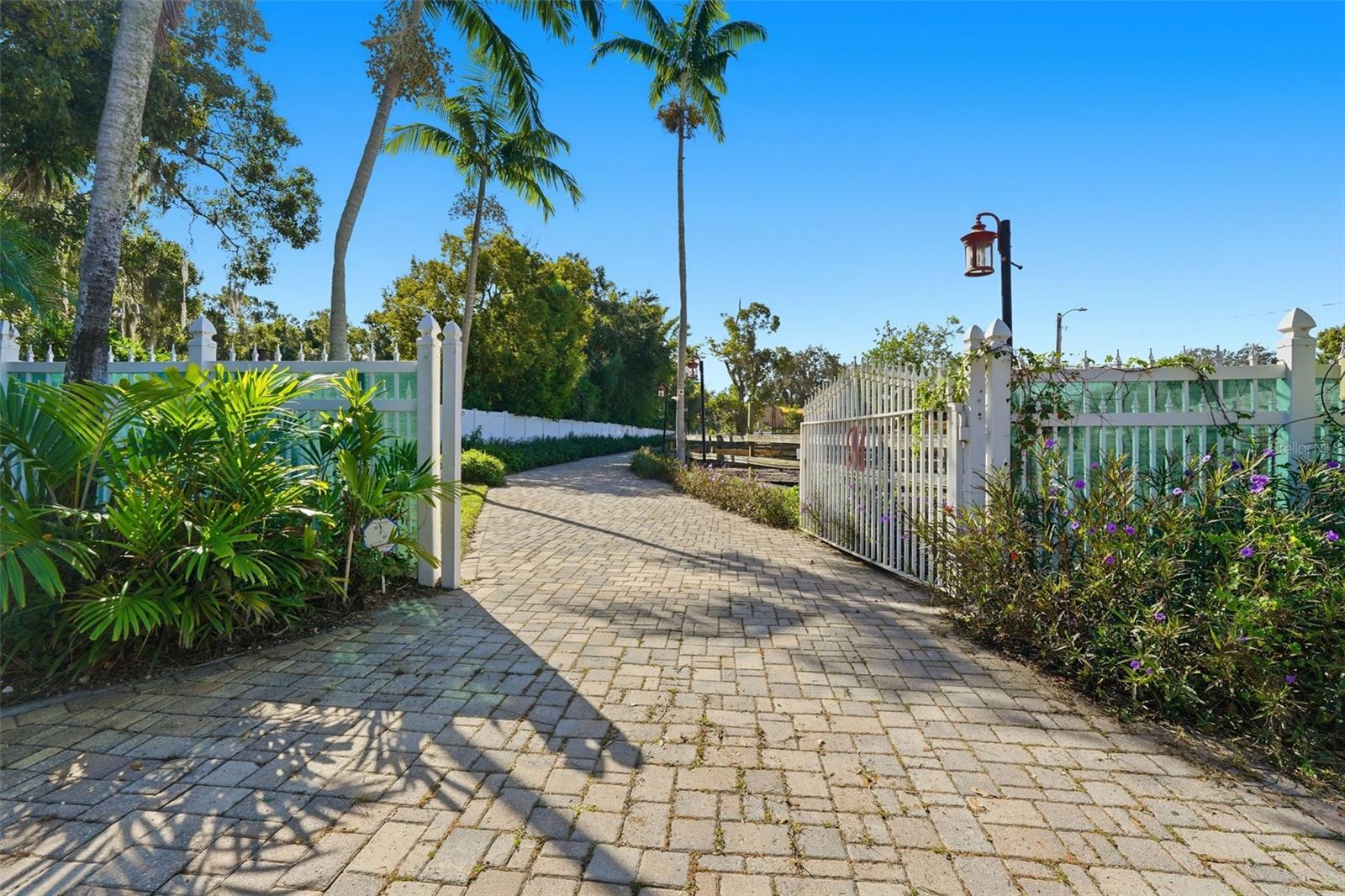 Grand entrance to the property.