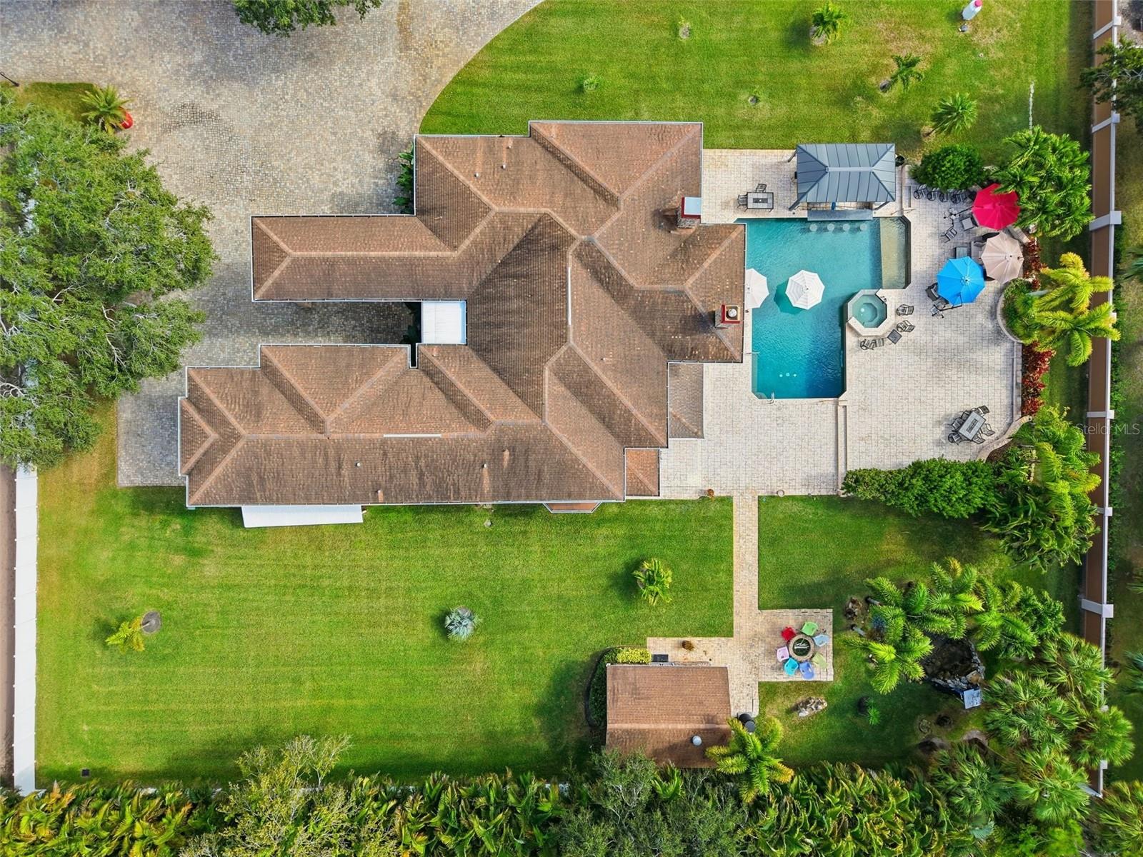 House and pool view.