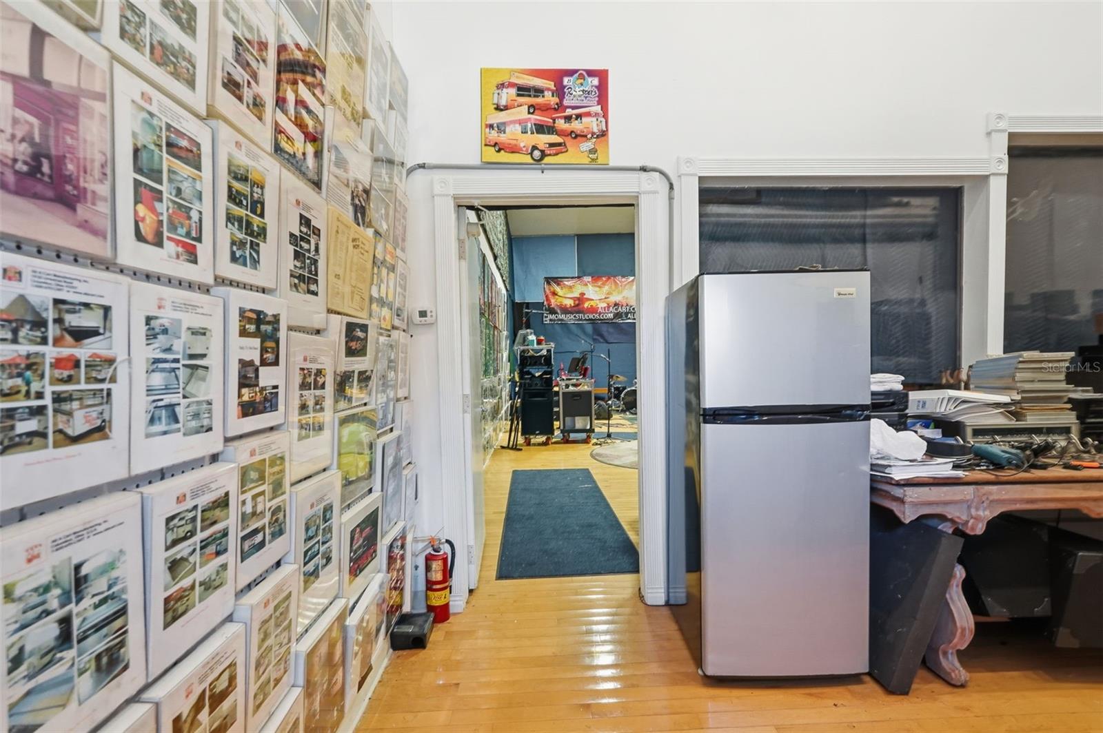 Entrance to the studio, used as storage.