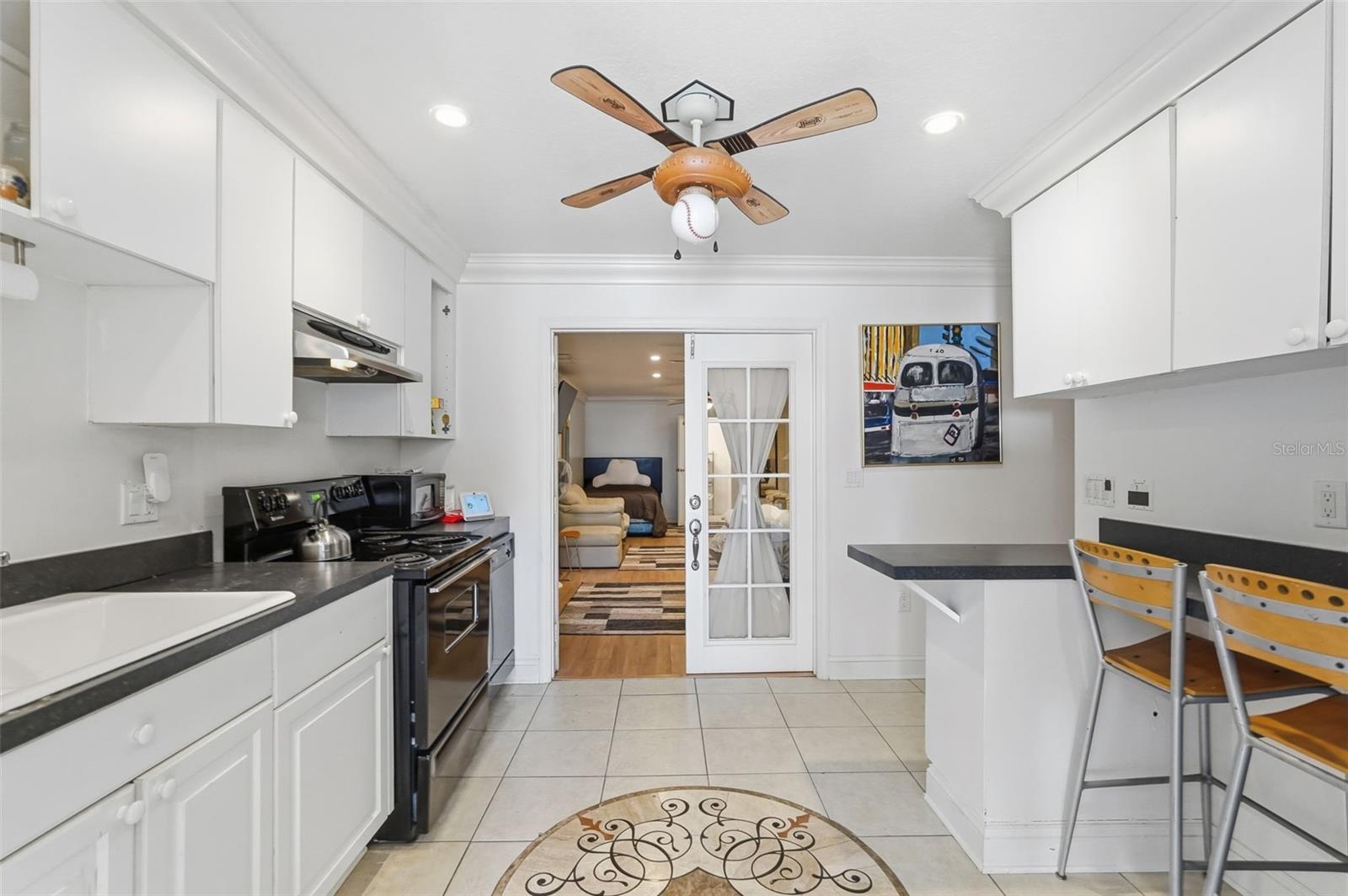 Kitchen in apartment.