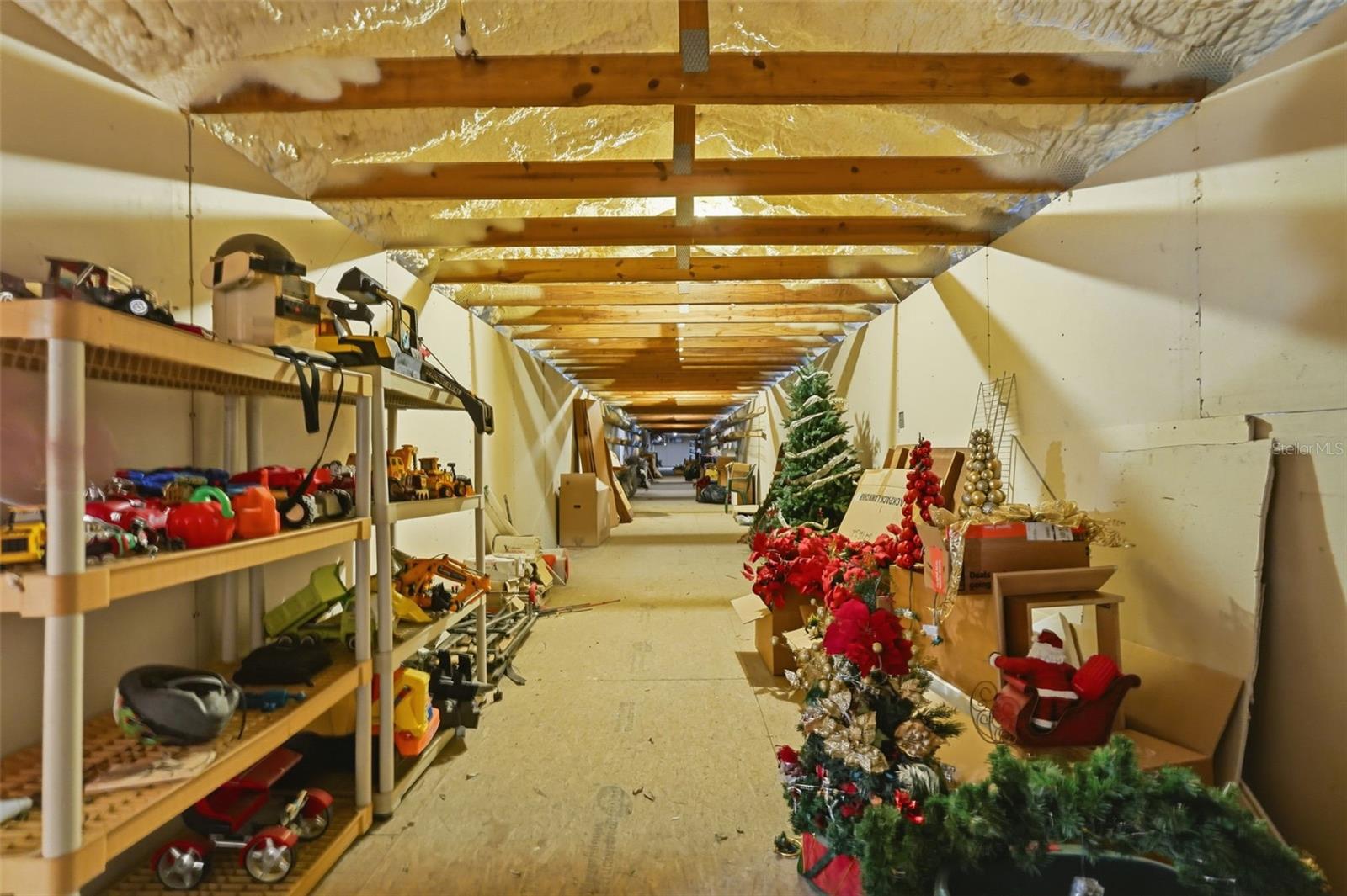 HUGE attic in detached garage.