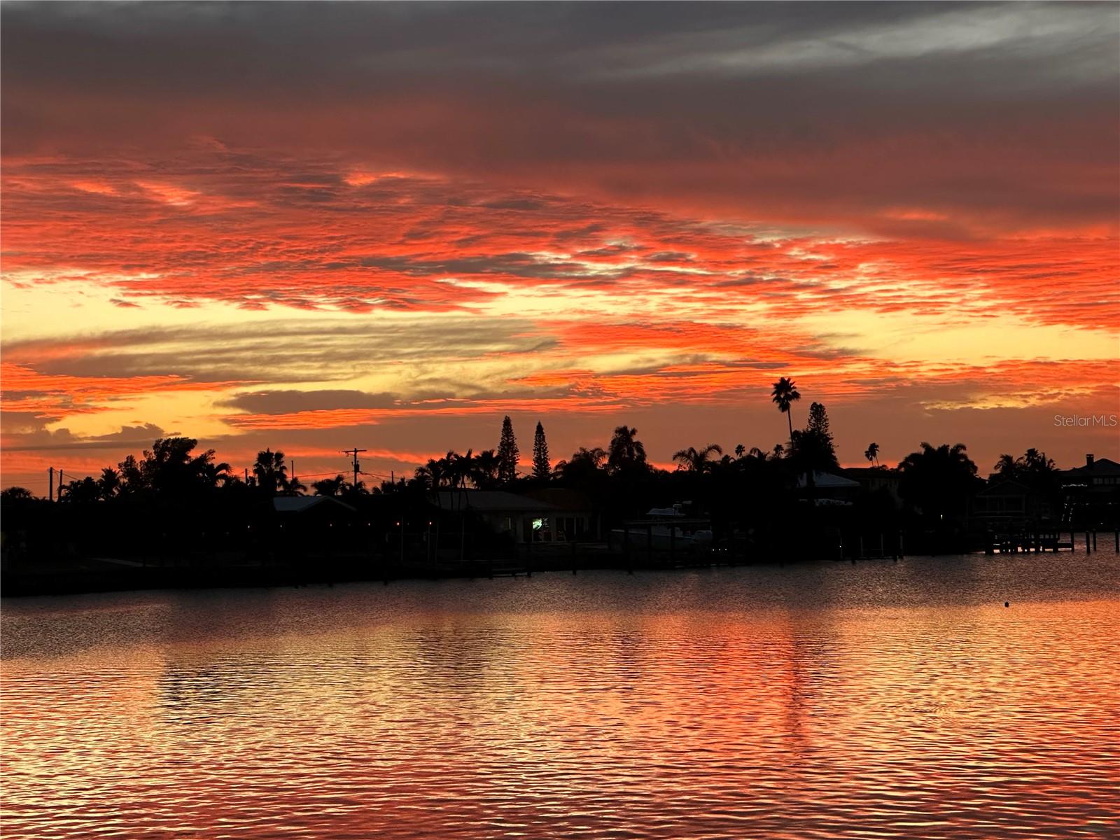 Sunset view from the backyard
