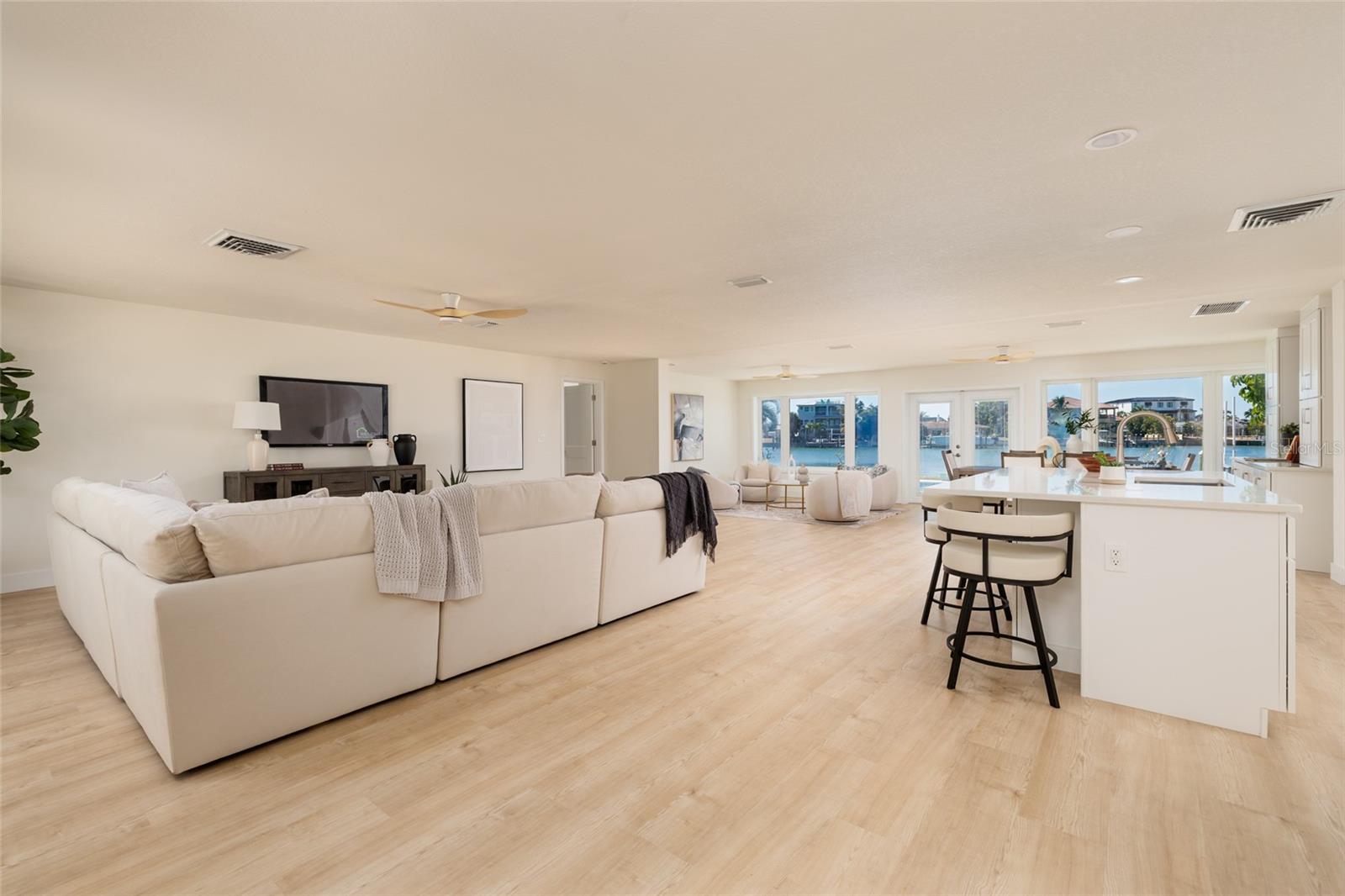 Easy access to all open concept living spaces