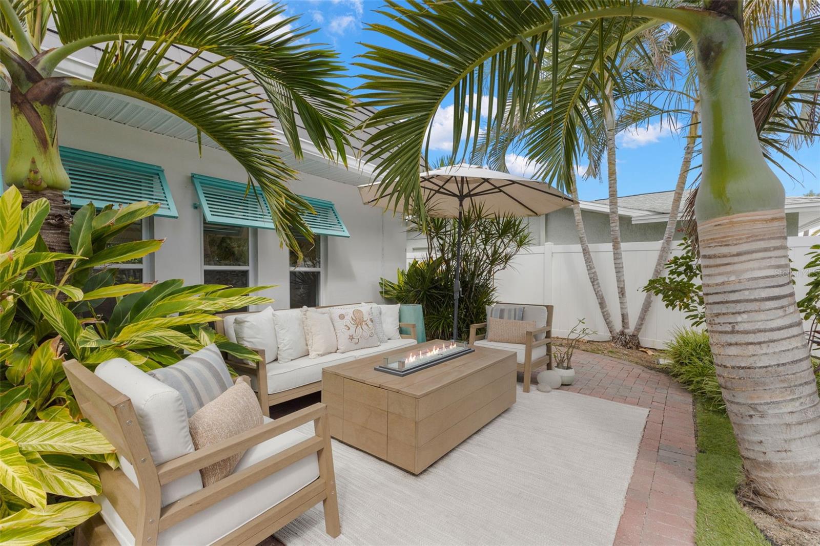 Charming Courtyard with Gas Fireplace
