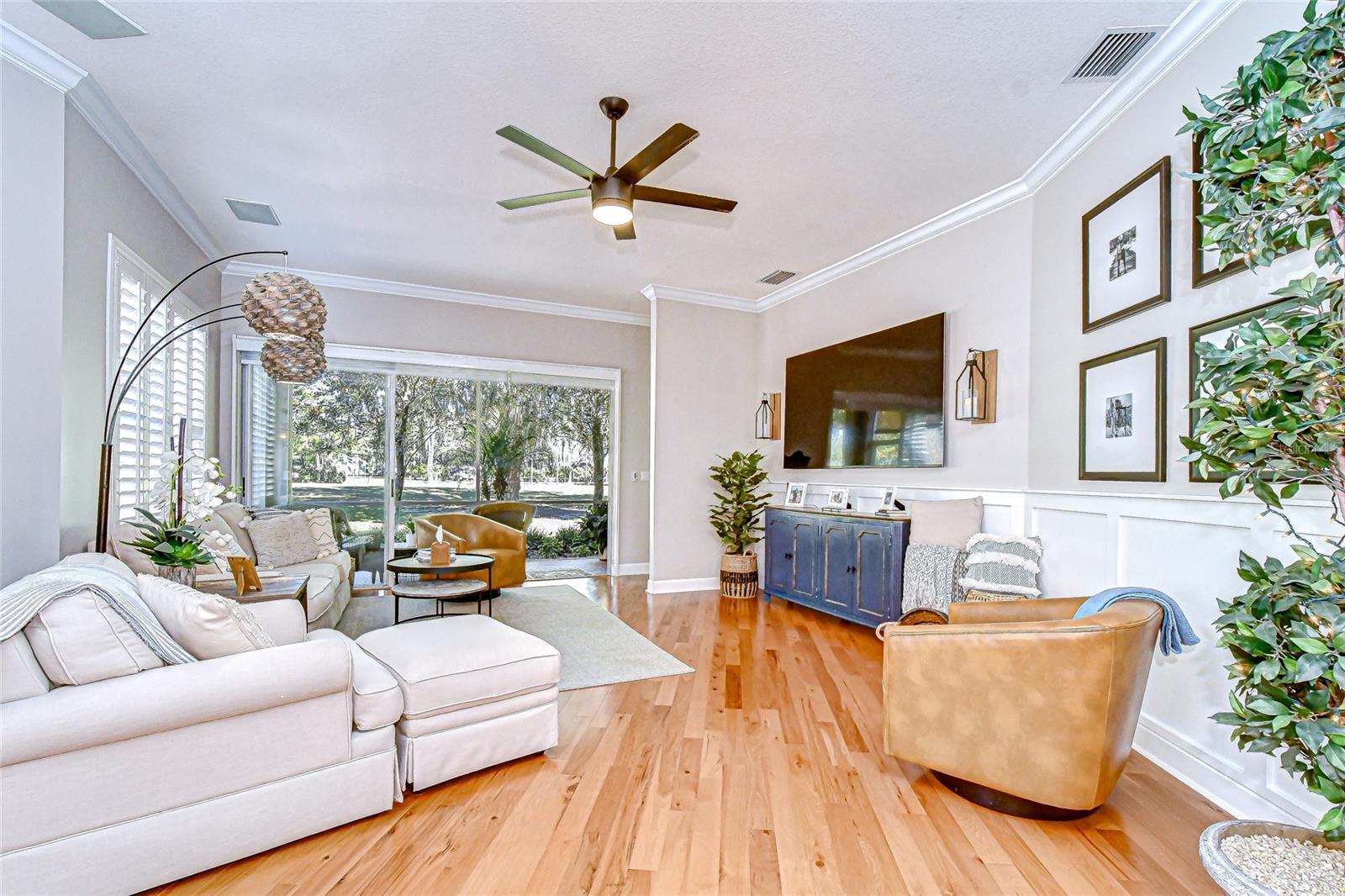 Spacious family room with sweeping fairway views!