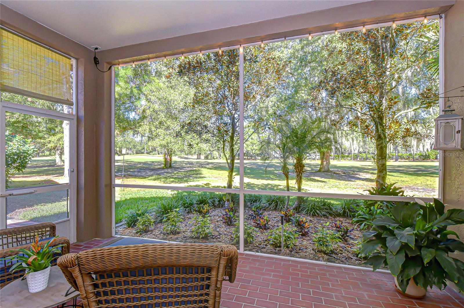 Screened and pavered lanai for entertaining