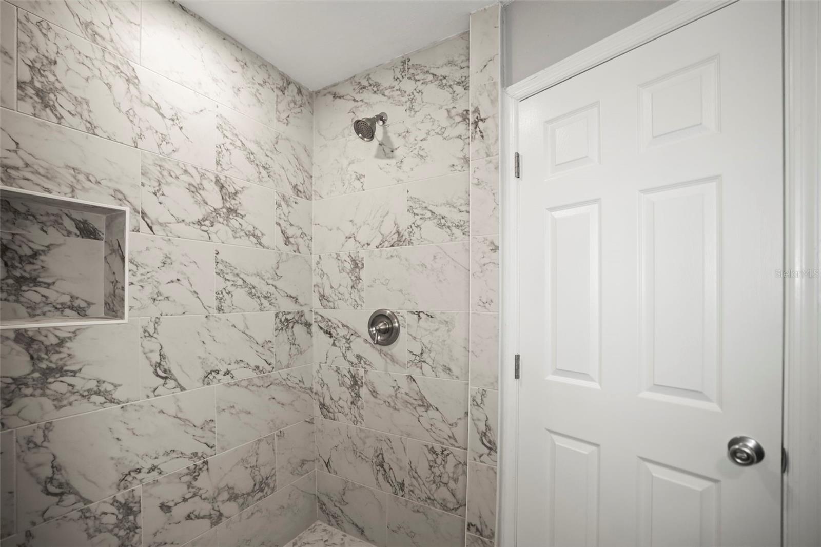 Beautiful tiled walk in shower