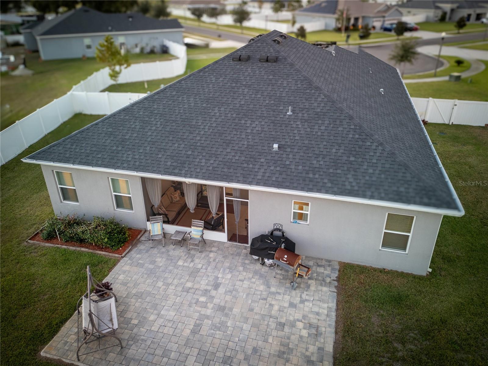 Backyard with Paver Patio