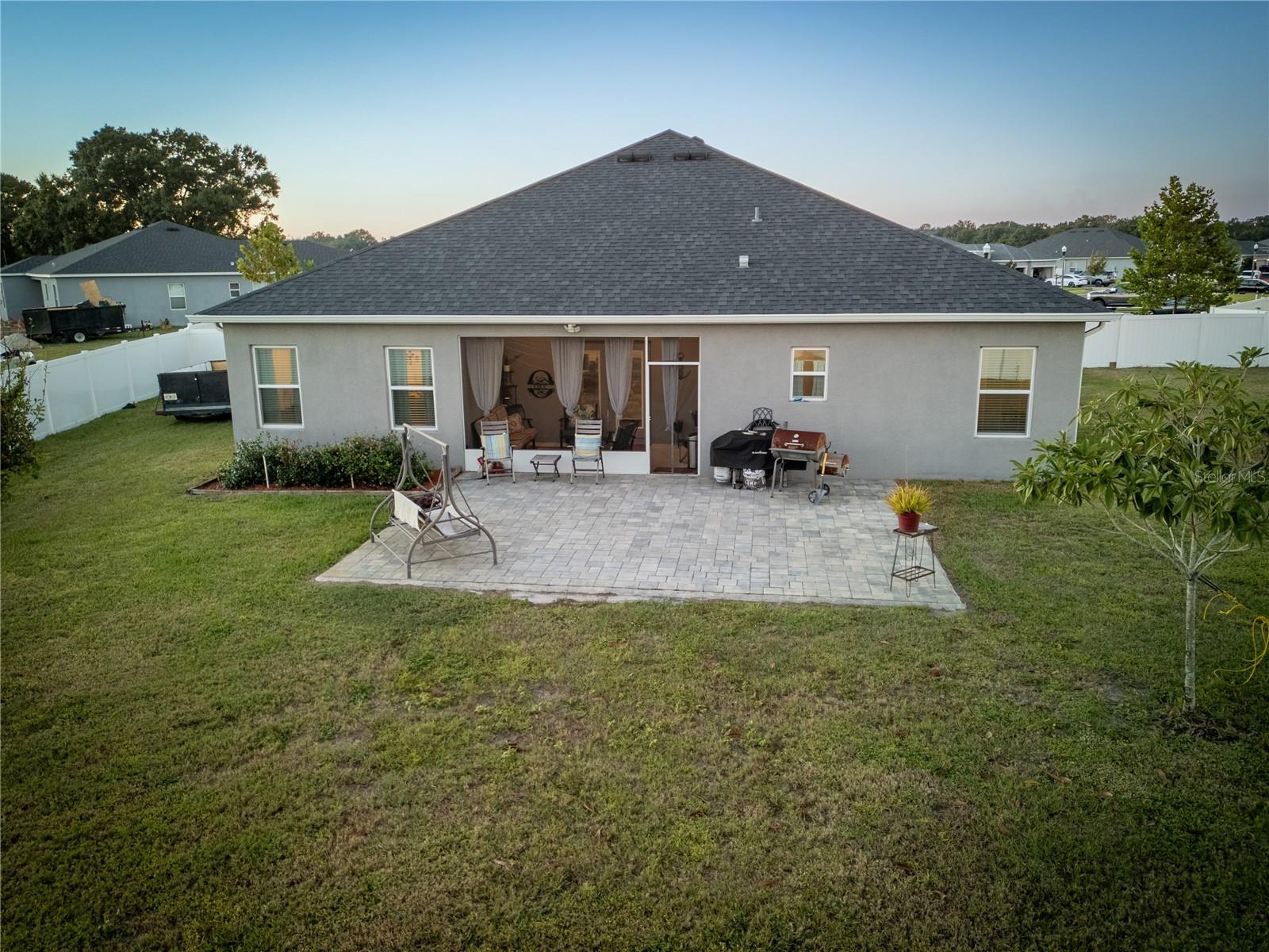 Backyard with Paver Patio