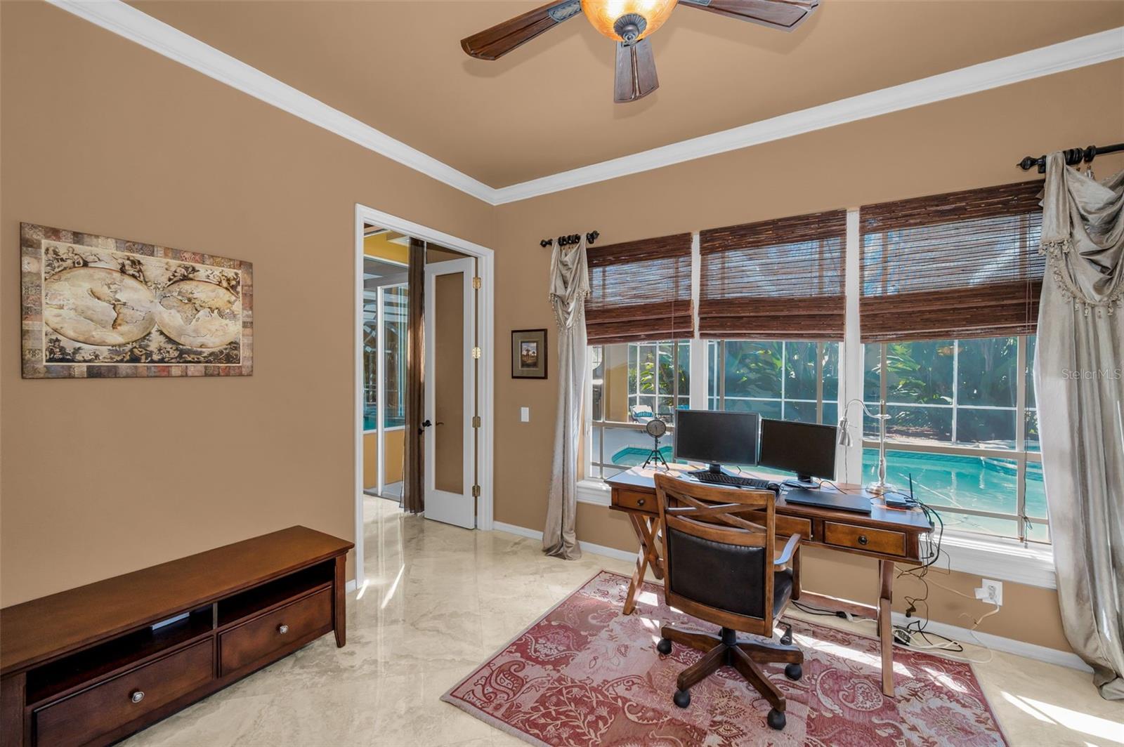 Bonus room being used as office