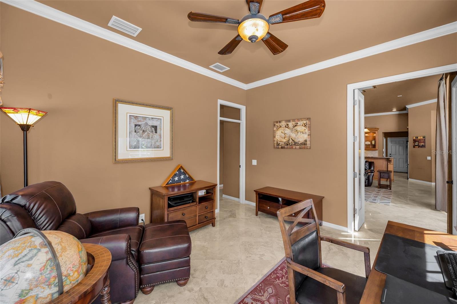 Bonus room being used as office