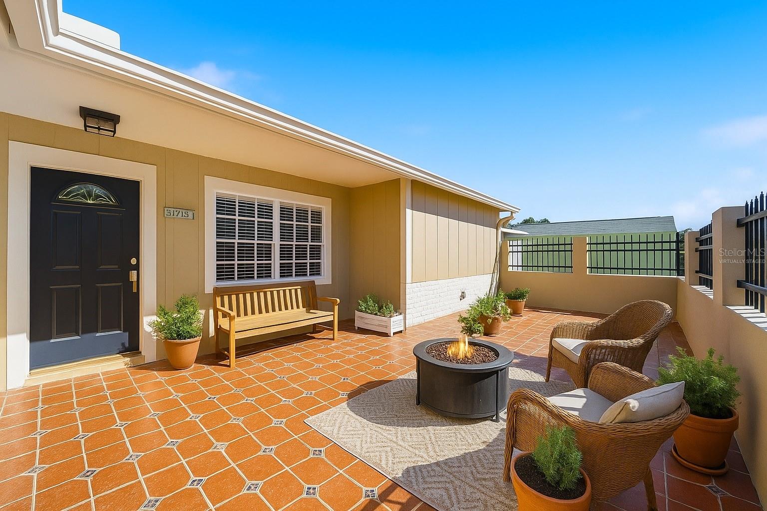 Virtually Staged - Front Courtyard