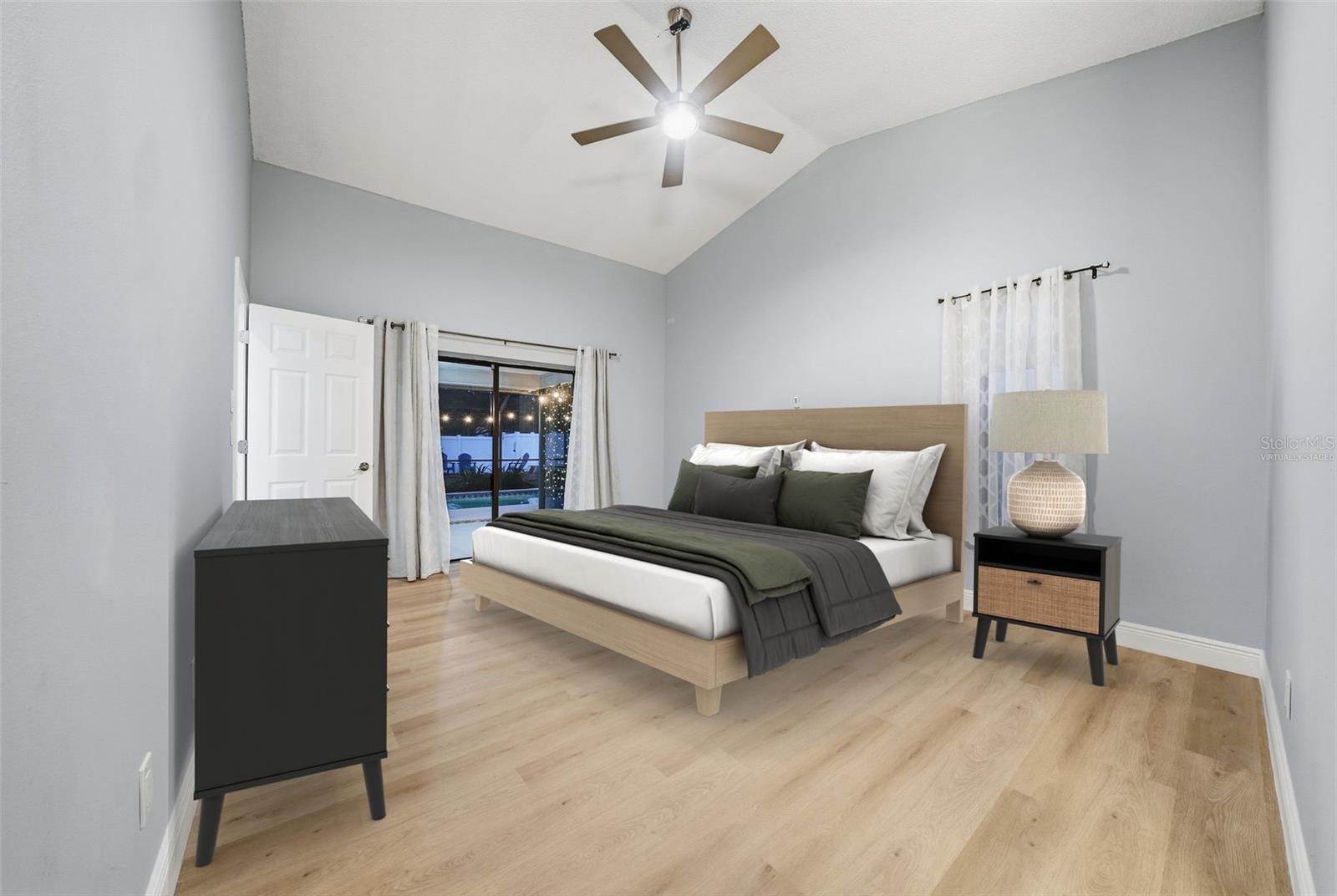 Virtually Staged Primary Bedroom