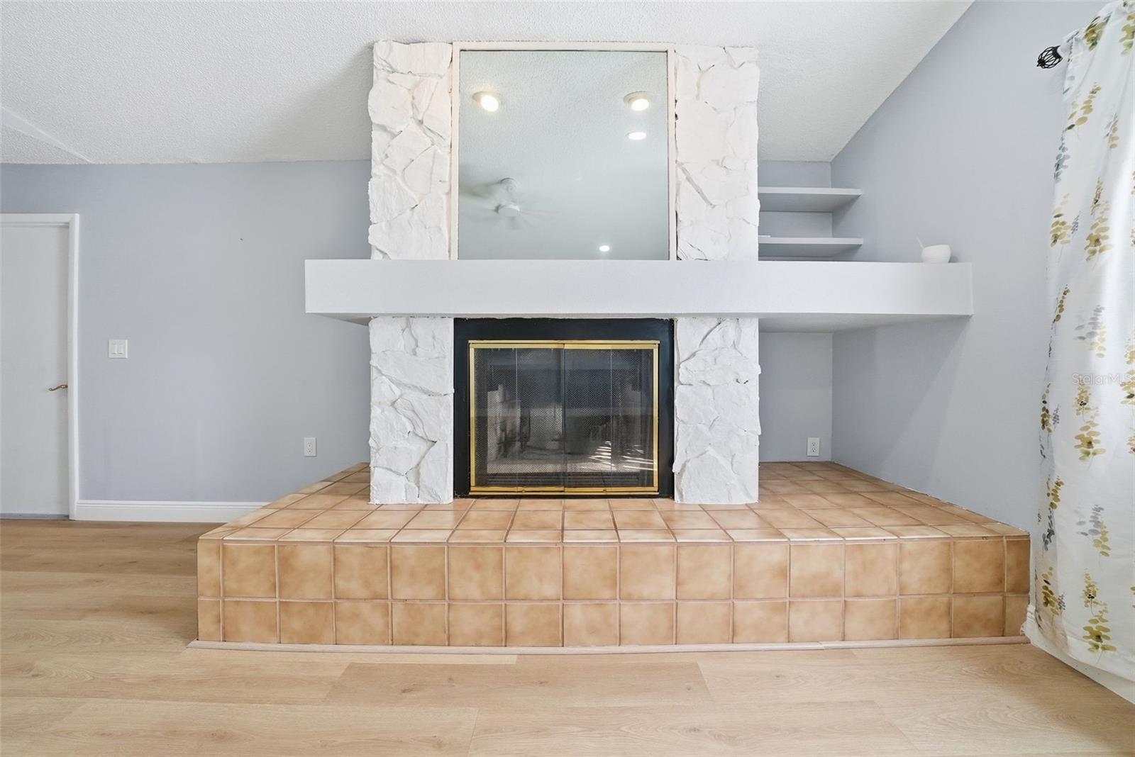 Wood-Burning Fireplace