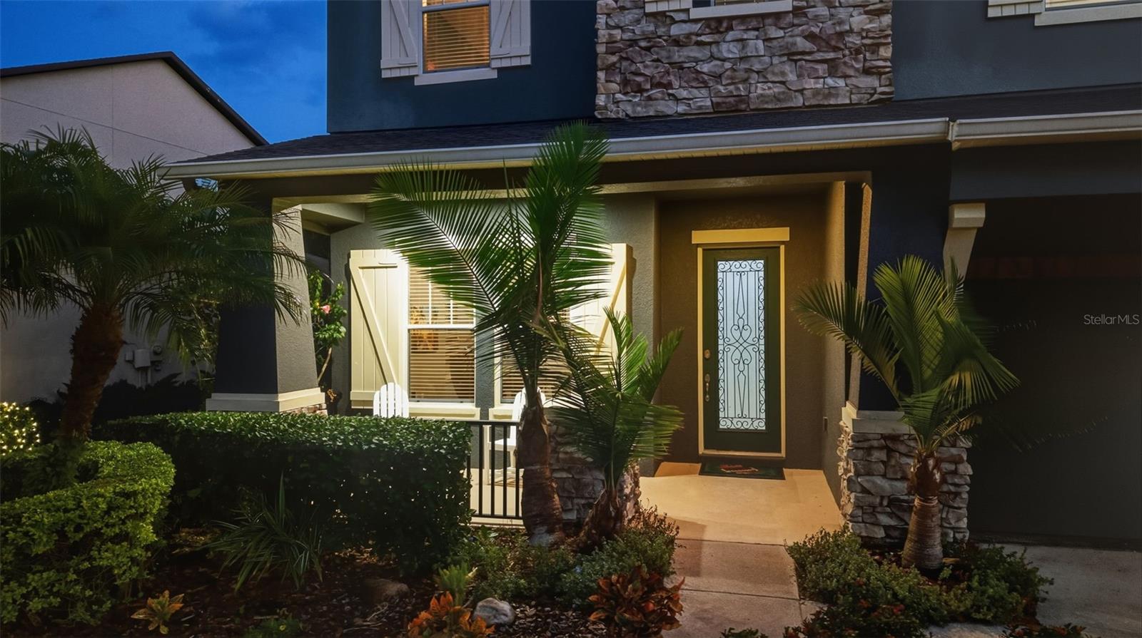 Covered Exterior Entryway/Porch-Twilight