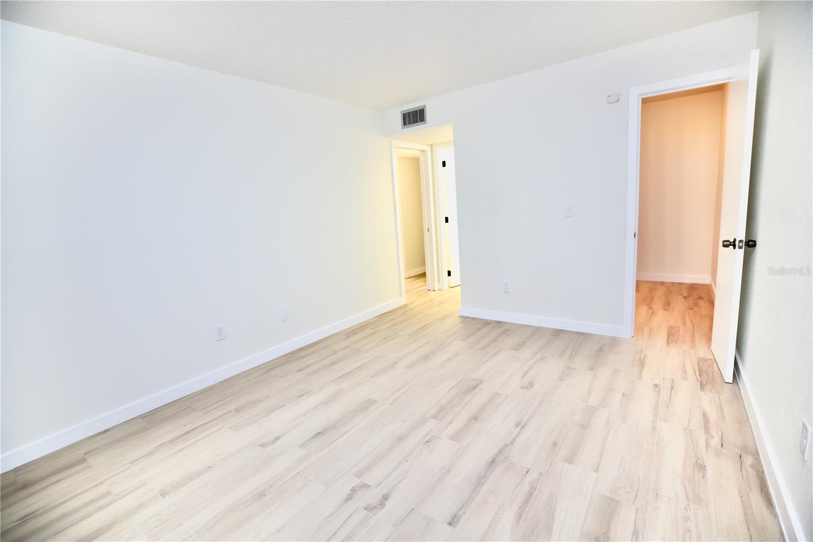 Primary bedroom with walk-in closet