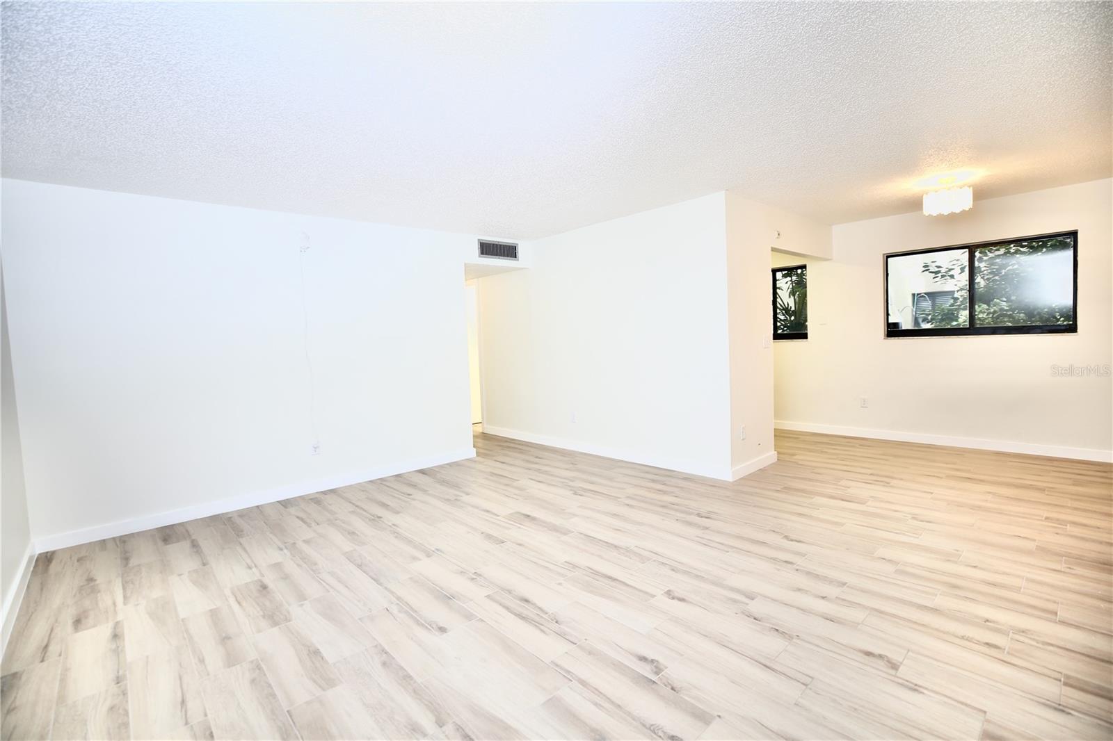 Great Room looking down Hallway and Dining Room