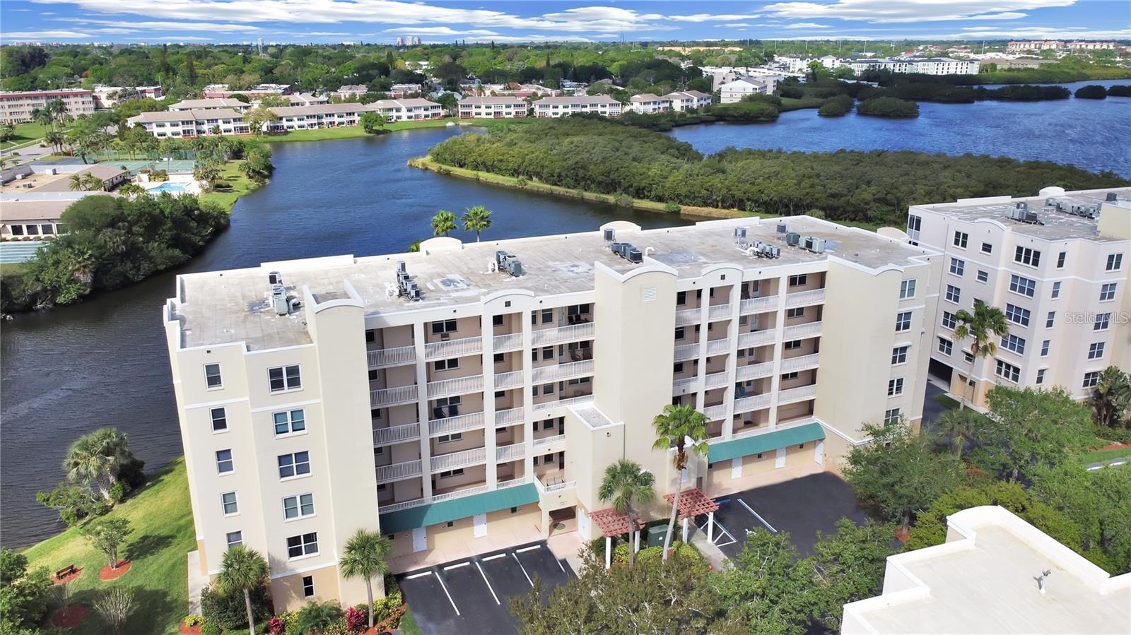 Building 10 overlooks both Long Bayou & Snowy Egret Lake