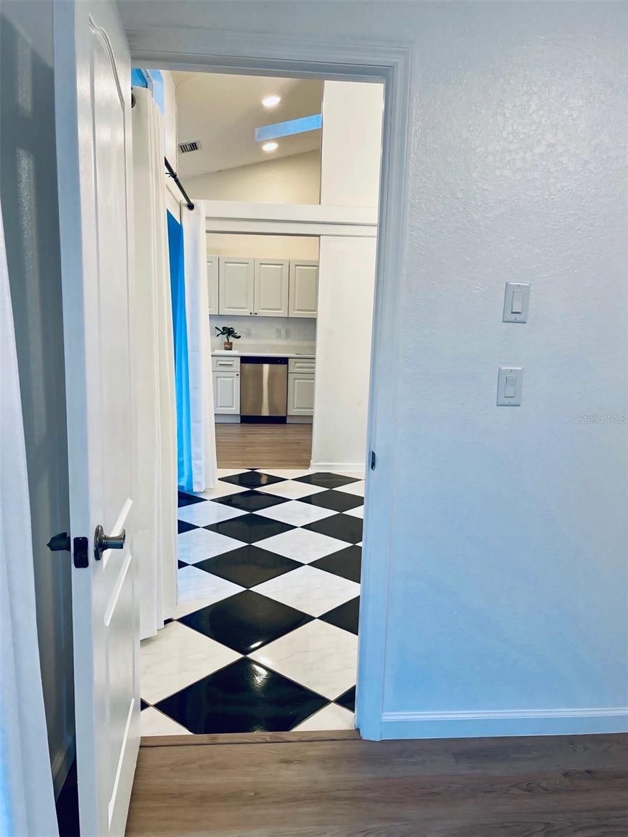 primary into kitchen