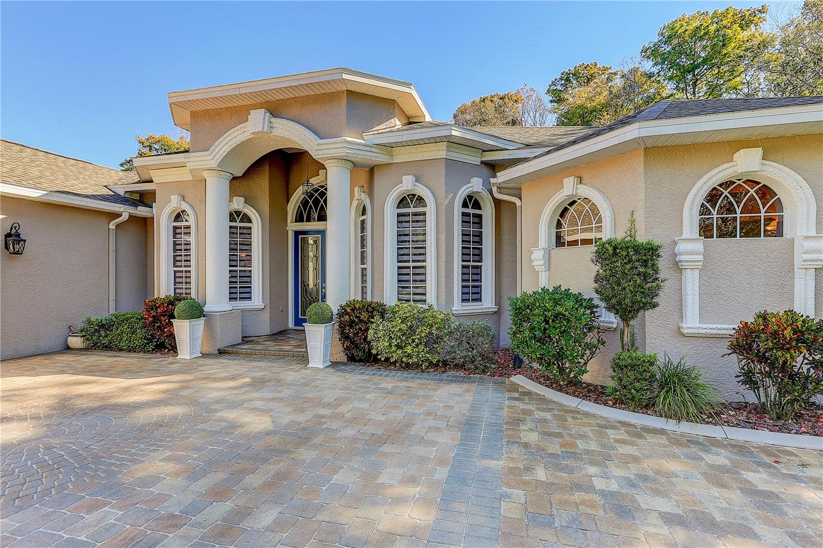 front door and pavers