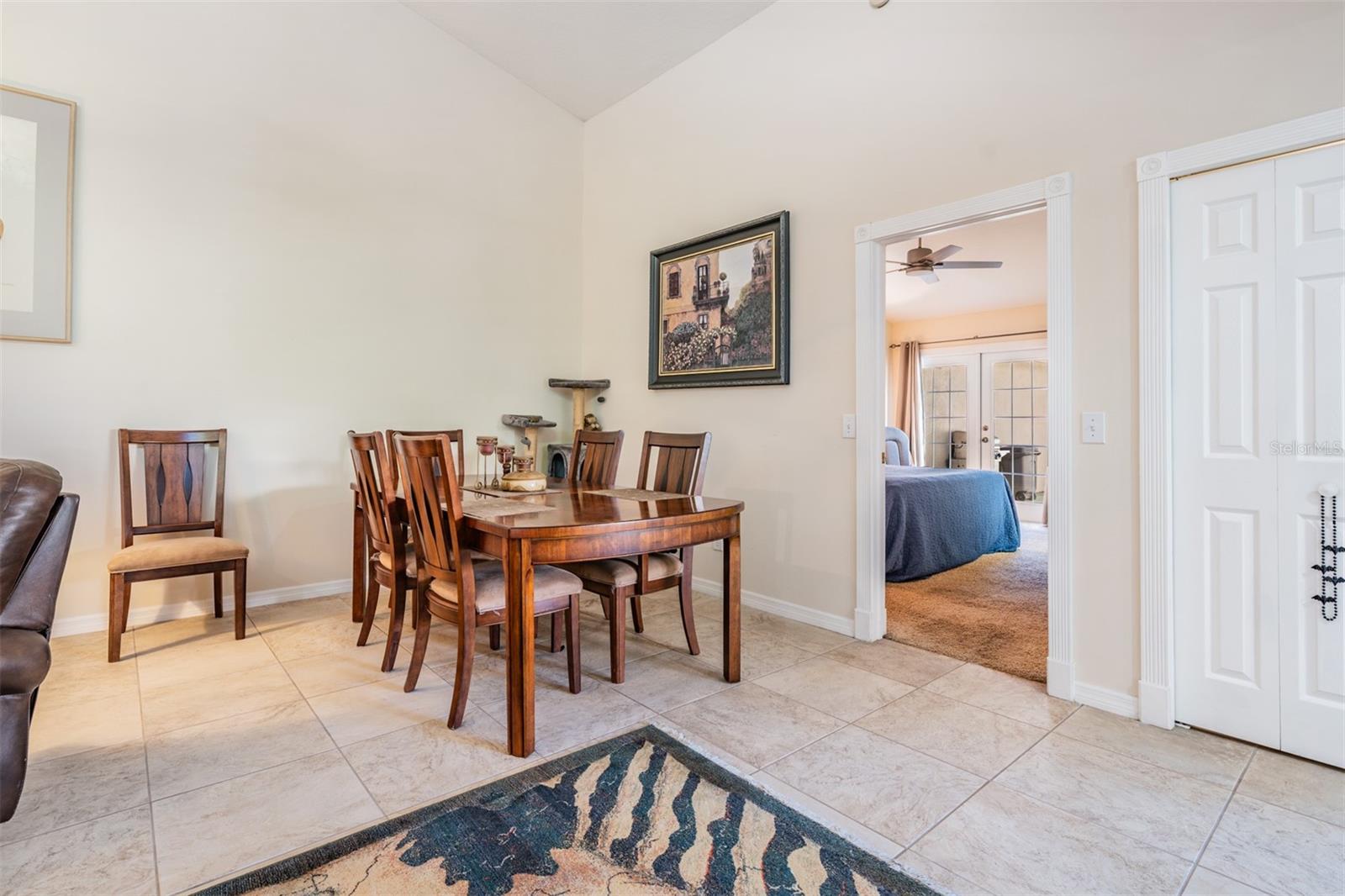 Dining Room area just off of the Large Family Room, tile flooring