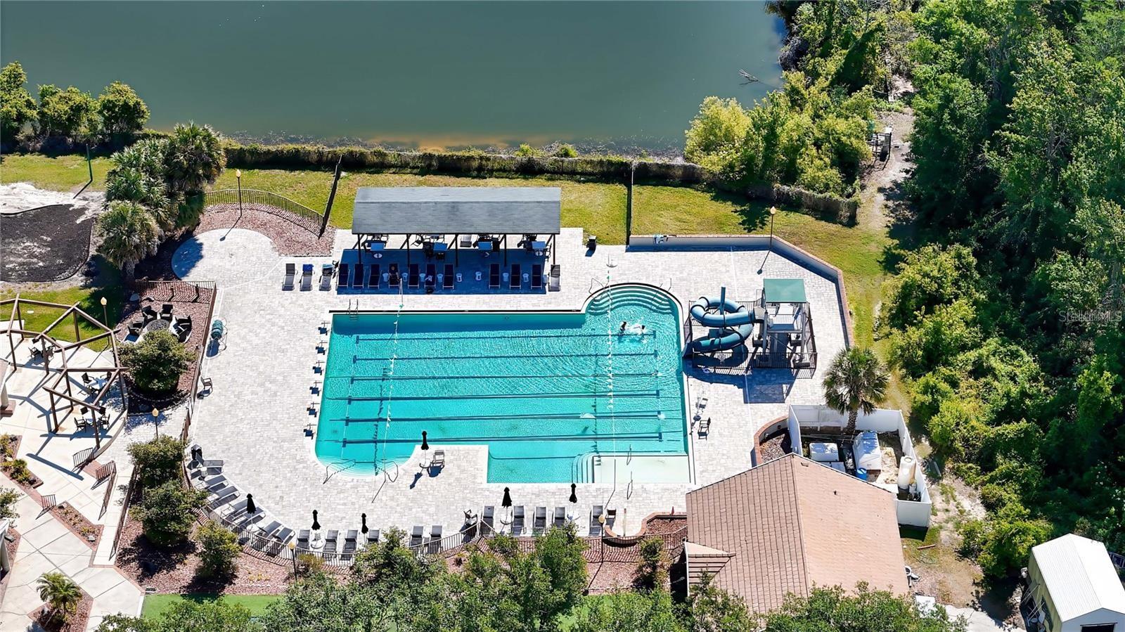 Pool with Slide: Tennis and Athletic center and 17 Har Tru Courts - additional membership required.