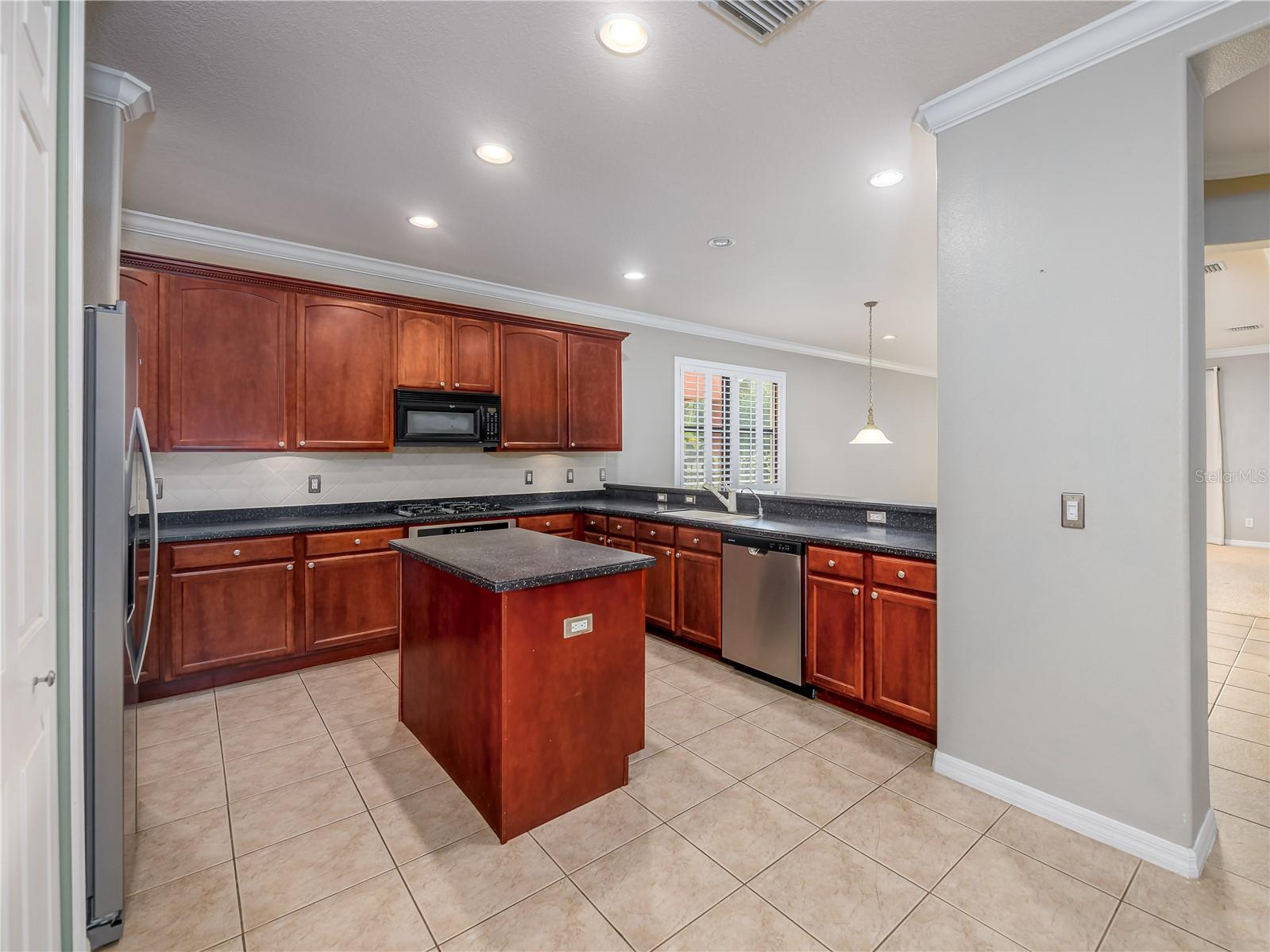 The kitchen has a tremendous amount of counterspace