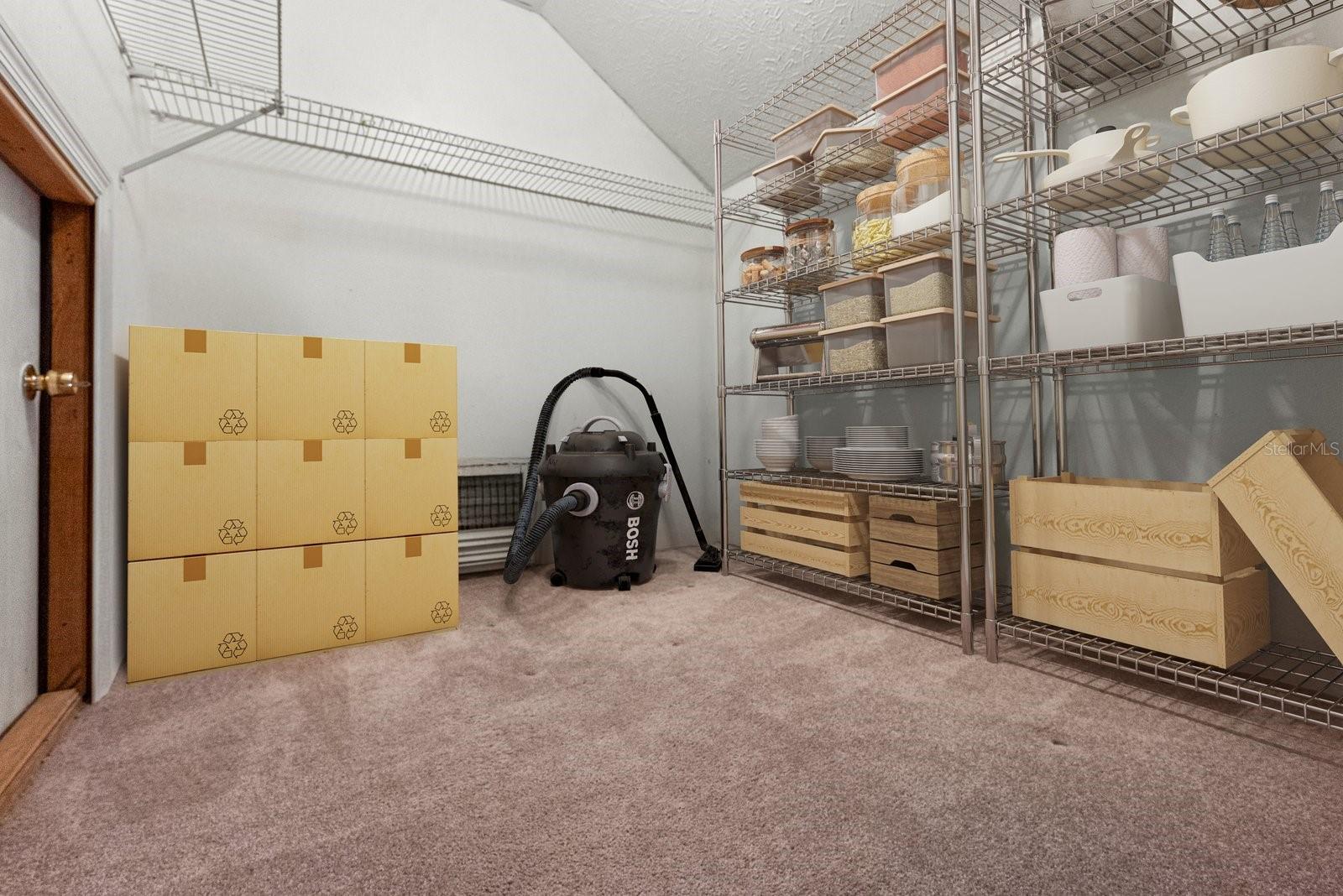 Storage loft - staged